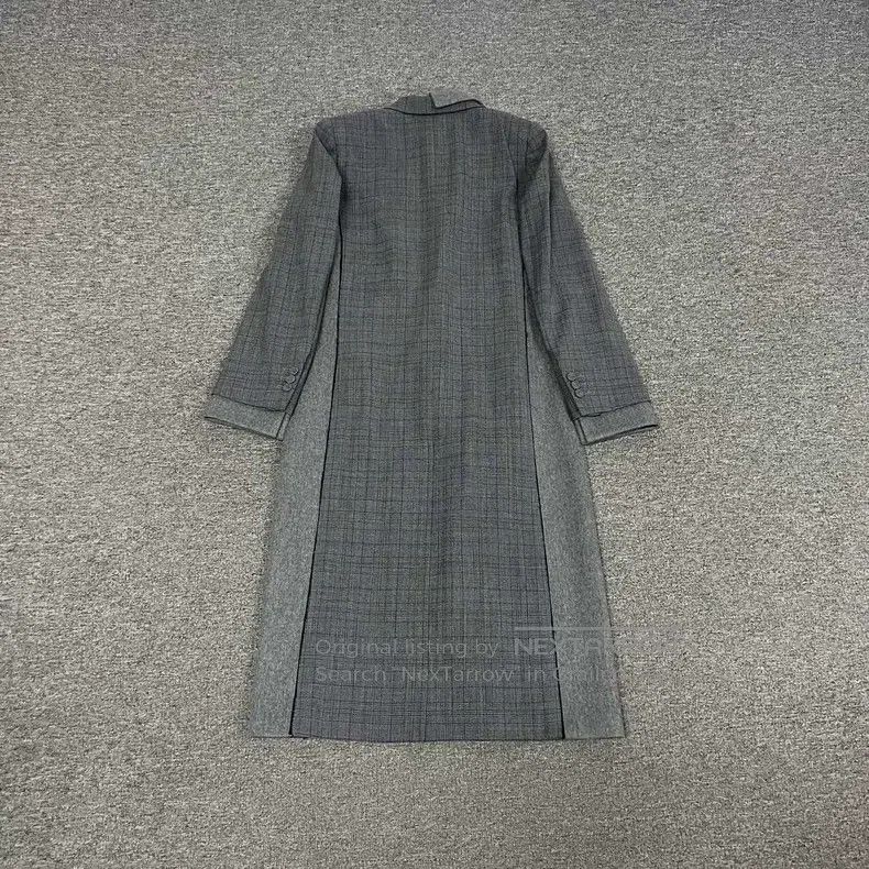 Fendi Fendi Gray Mixed Collar Long Single-breasted Wool Coat Size XS / US 0-2 / IT 36-38 - 4 Thumbnail