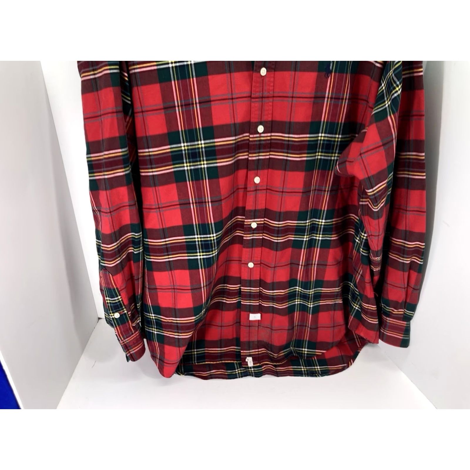Ralph Lauren VINTAGE Ralph Lauren Shirt Men L Red Plaid Long Sleeve Button Cotton Mens Size US L / EU 52-54 / 3 - 3 Thumbnail
