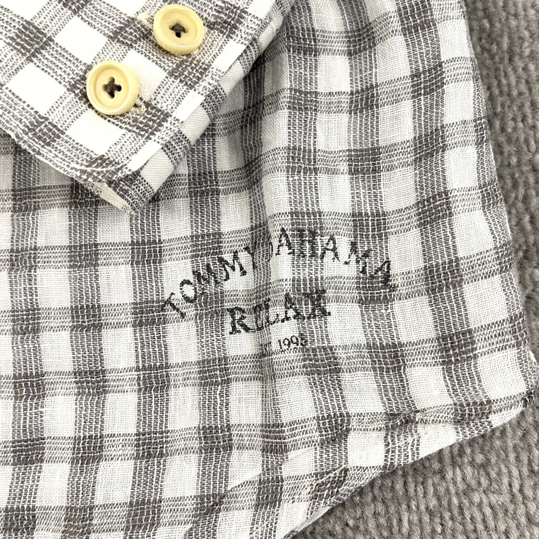Tommy Bahama TOMMY BAHAMA Shirt Mens XL Plaid Linen Button-Up Casual Summer Multicolor Gray White 100% Linen Shirt Button-Up Tommy Bahama Mens XL Classic Outdoor Size US XL / EU 56 / 4 - 2 Thumbnail