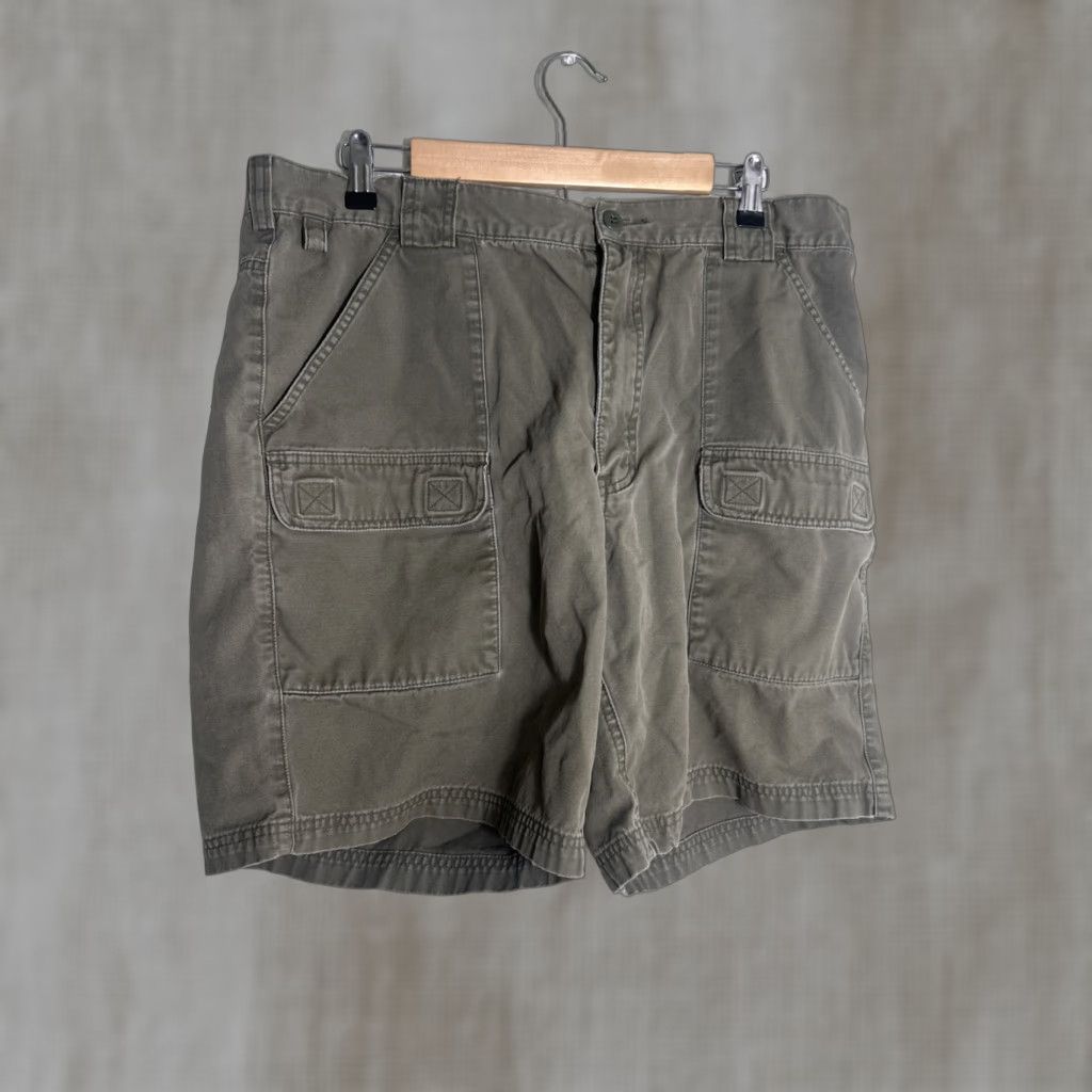 Eddie Bauer Eddie Bauer Army Green Cargo Shorts 38x8 Cotton Men's Regular Color Green Cargo Hiking Fishing Size US 38 / EU 54 - 1 Thumbnail