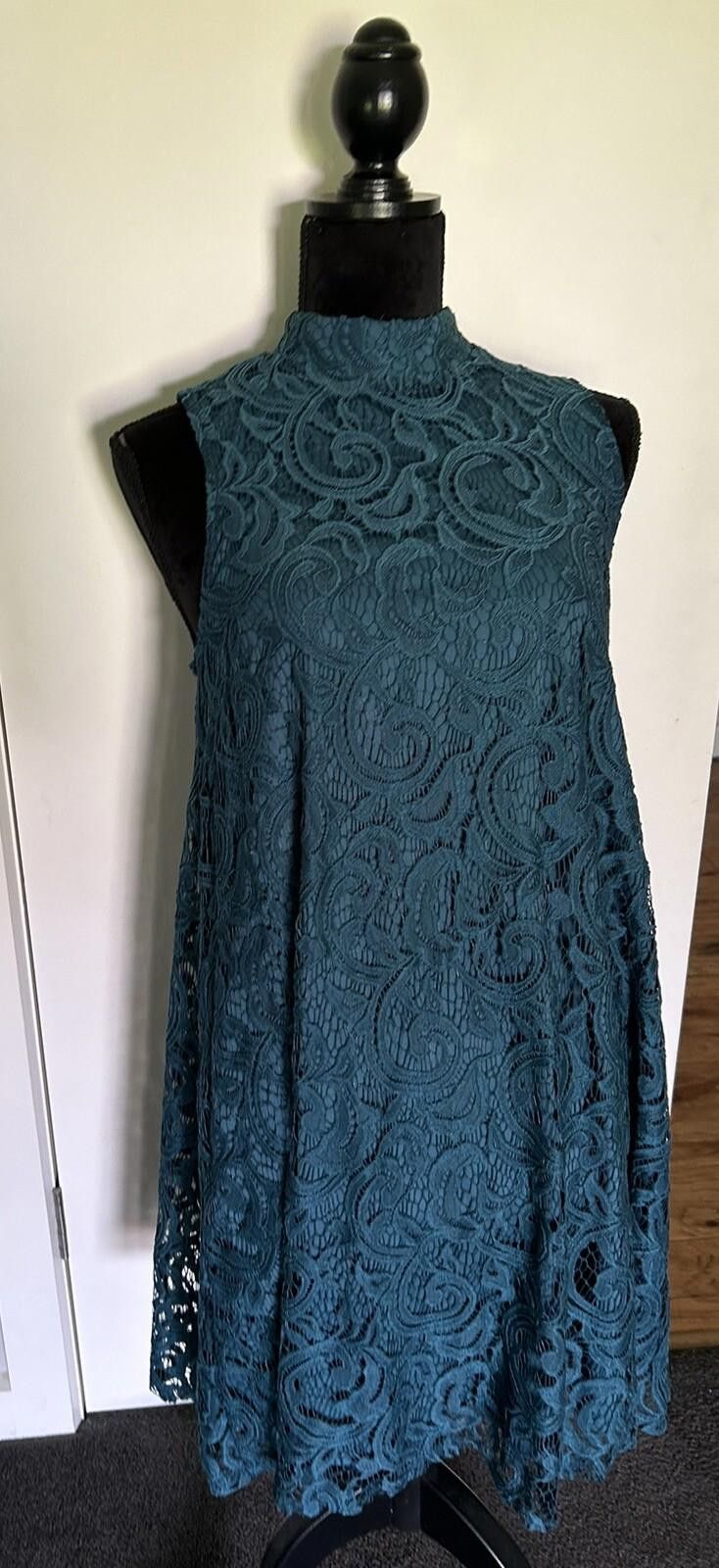 Other Altar'd State Green Lace Shift Dress - Size Medium (001) Size M / US 6-8 / IT 42-44 - 3 Thumbnail