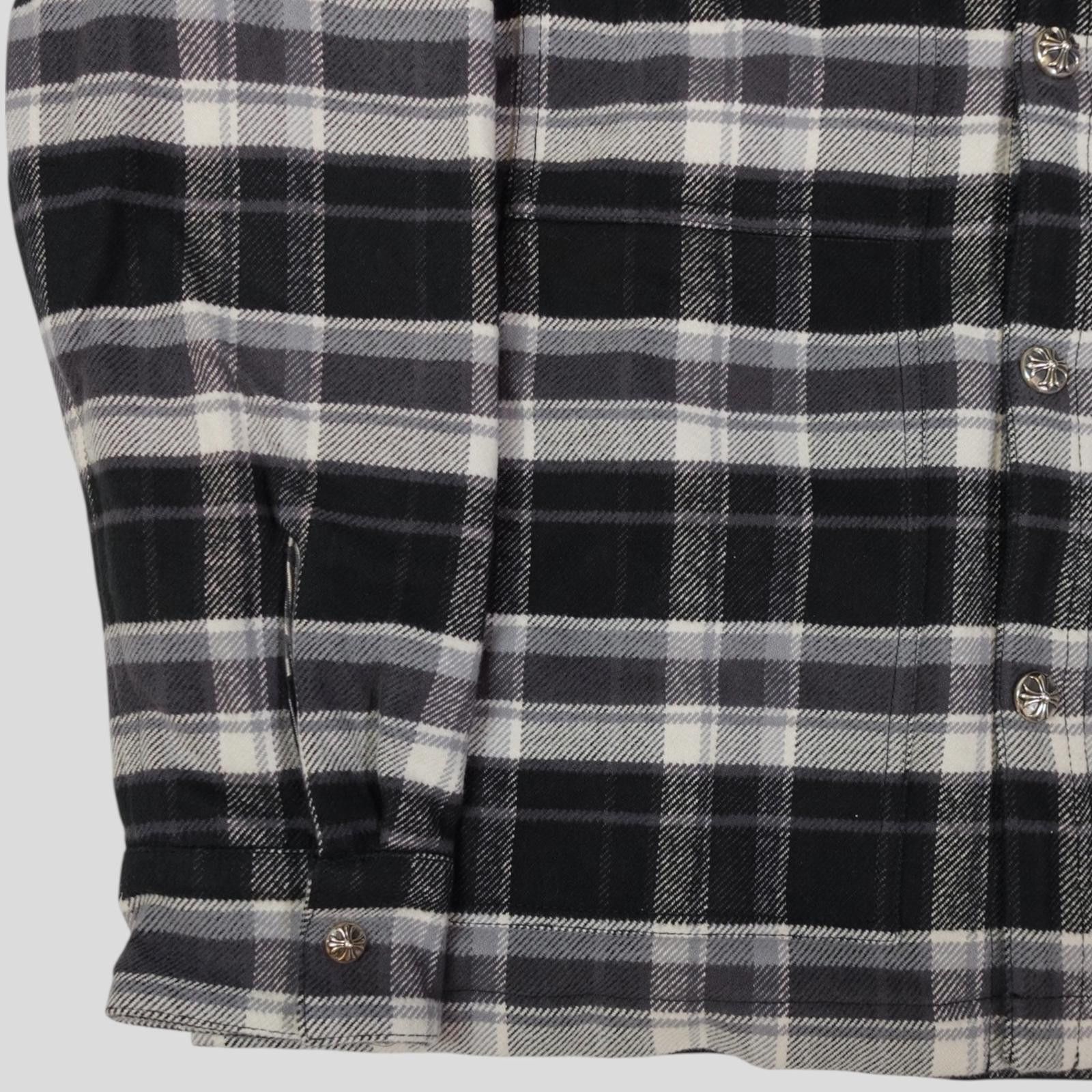 Chrome Hearts Chrome Hearts Padded Flannel Shirt in Black/White - Medium Size US M / EU 48-50 / 2 - 2 Thumbnail