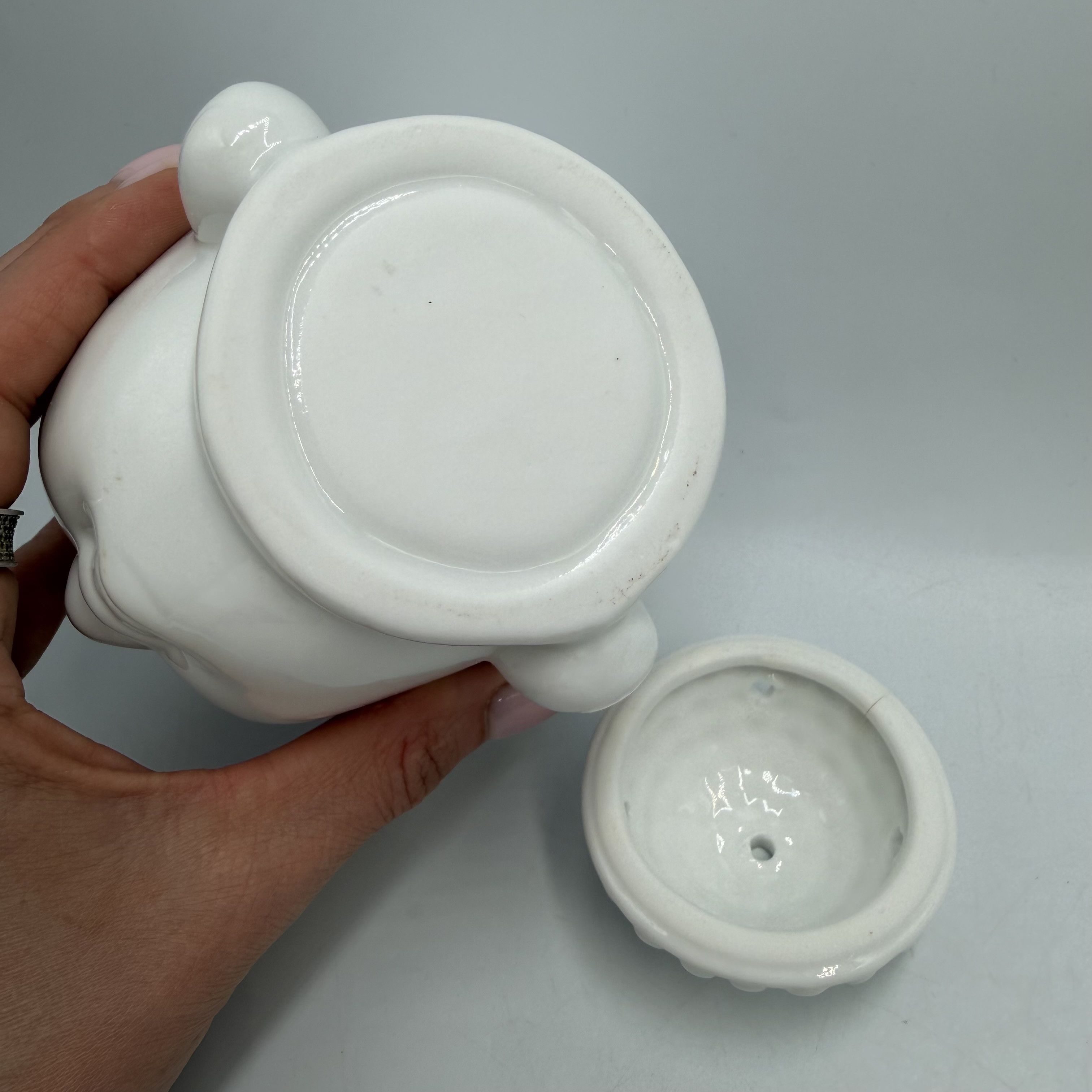 Vintage Vintage White Ceramic Buddha Head Oil Burner Aroma Lamp Wax Size ONE SIZE - 9 Thumbnail