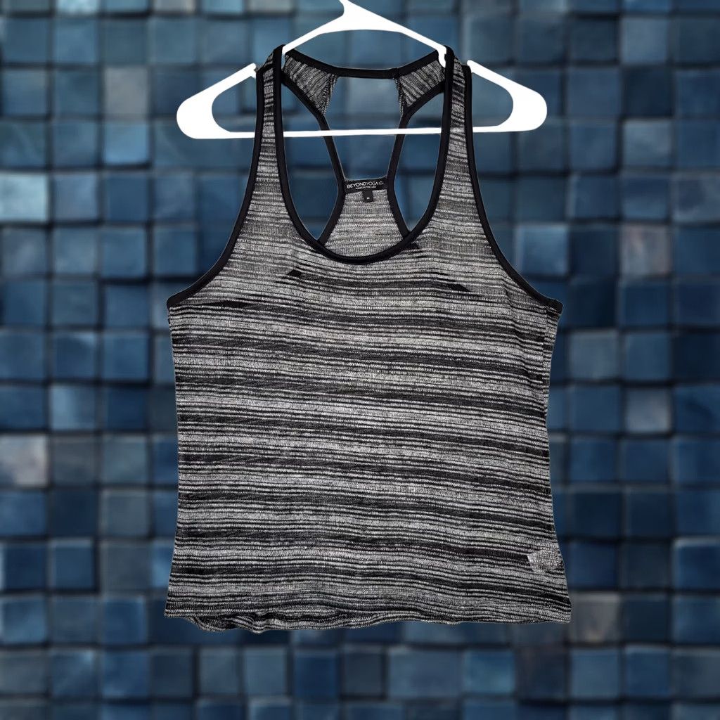 Beyond Yoga Beyond Yoga Tank Top Women's White Black Stripes Size M Shirt Sleeveless Round Neck Multicolor Pattern Casual Size M / US 6-8 / IT 42-44 - 1 Thumbnail