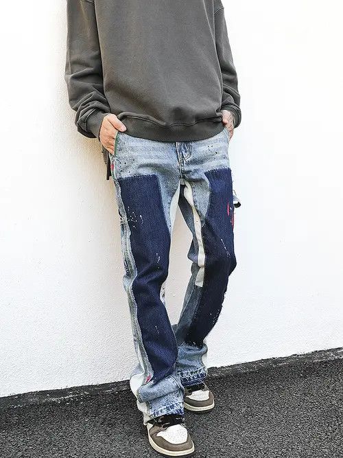 VIBE Paint Splatter Panel Flare Denim Jeans Size US 30 / EU 46 - 2 Thumbnail