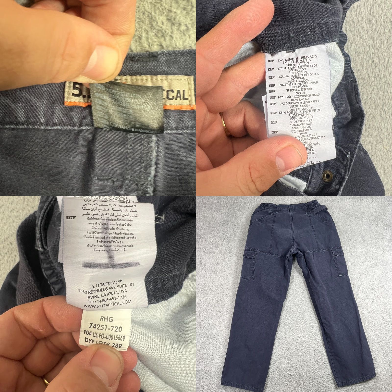 Vintage 511 Tactical Pro Pants Taclite Men's Sz 35x34 Military Cargo Navy Blue Ripstop Size US 35 - 8 Thumbnail