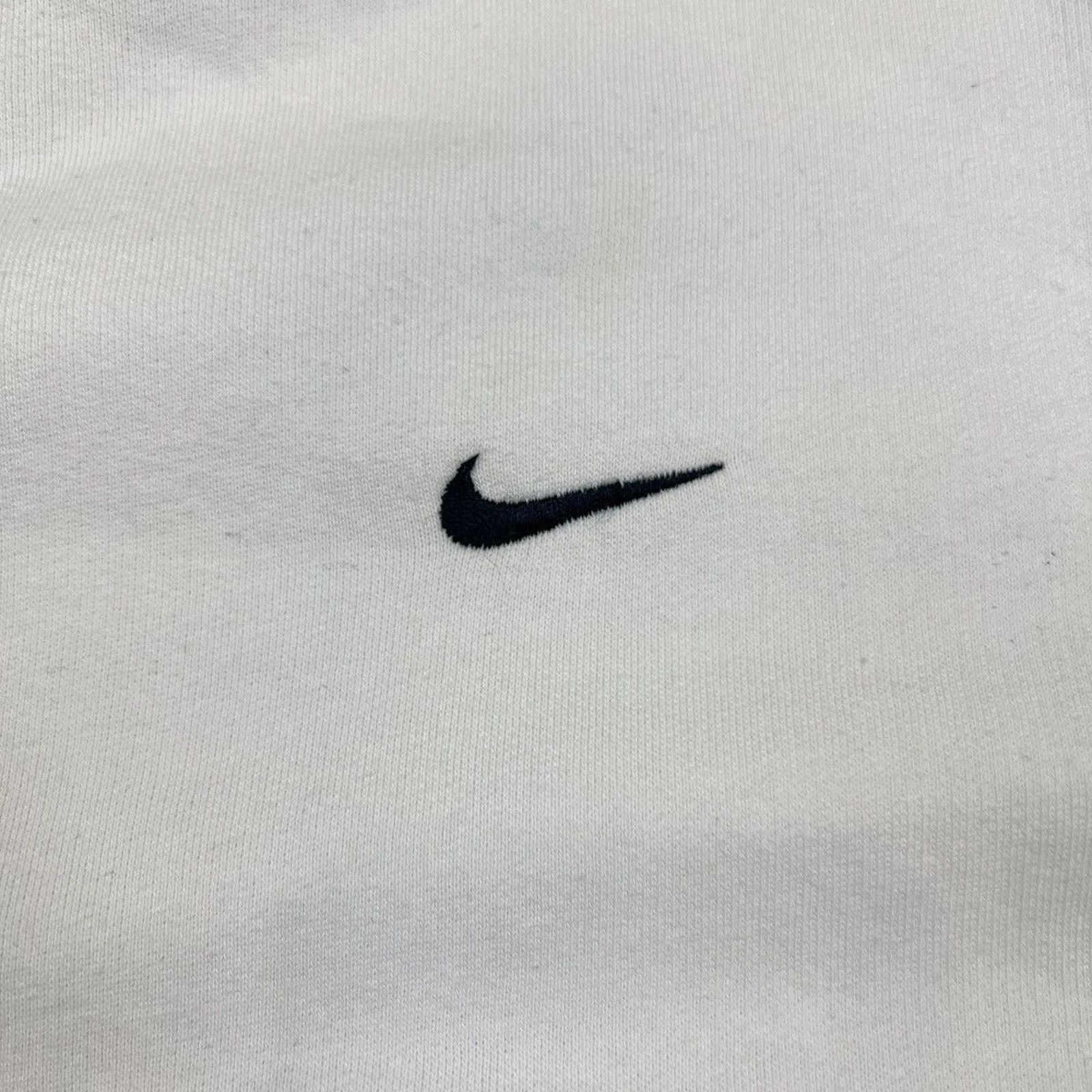 Nike × Vintage Nike Sportswear Sweatshirt XL White Swoosh Pullover Grunge Size US XL / EU 56 / 4 - 2 Thumbnail