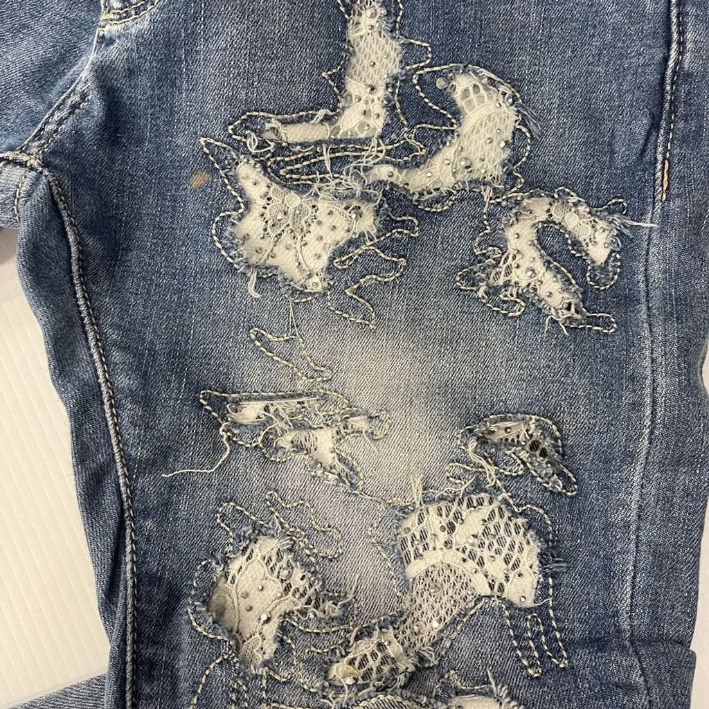 Other True Love with white lace blue jeans size XS Size 24" / US 00 / IT 34 - 5 Thumbnail