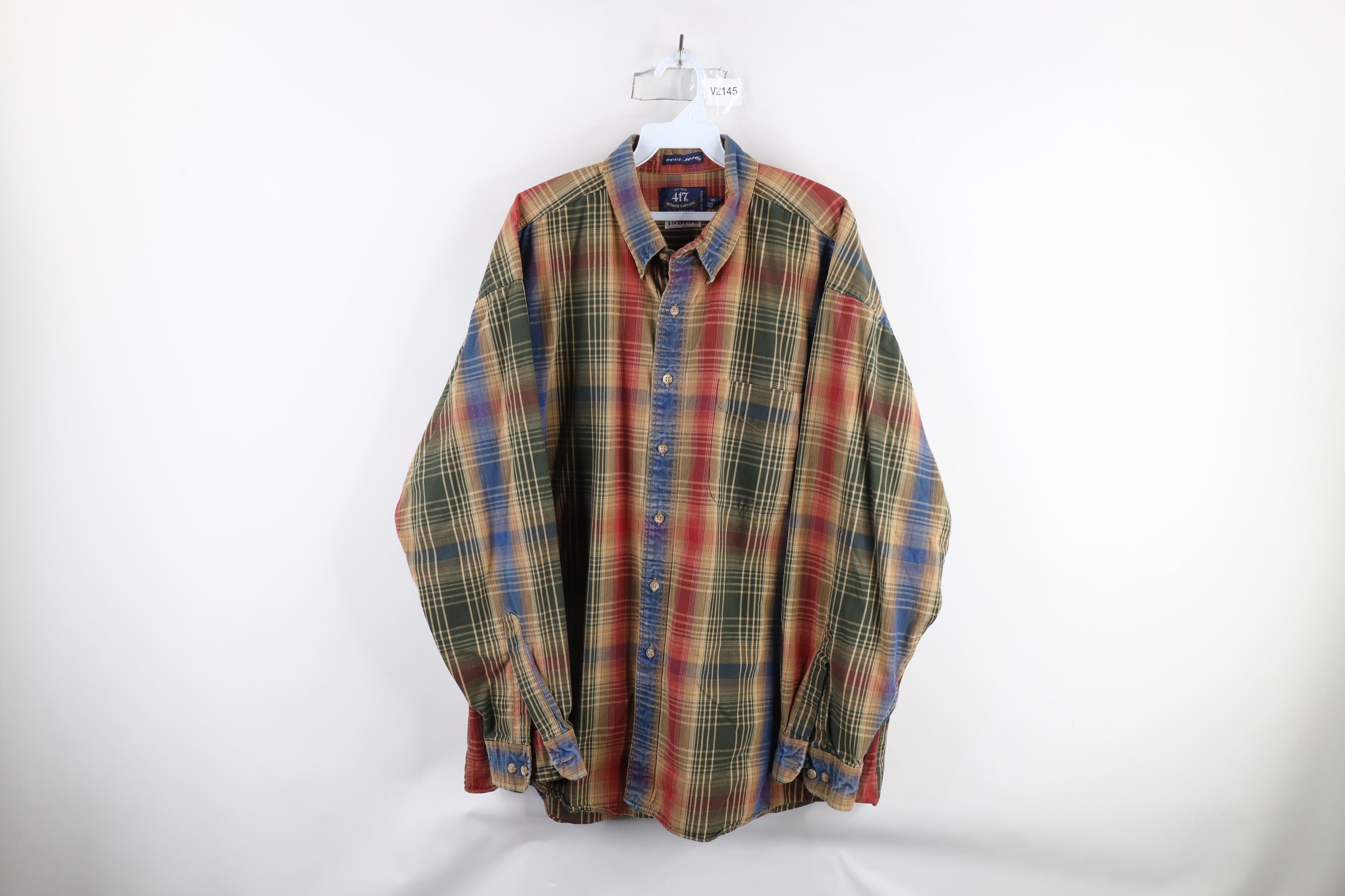 Vintage Vintage 90s Streetwear Plaid Collared Button Down Shirt Size US XL / EU 56 / 4 - 1 Thumbnail