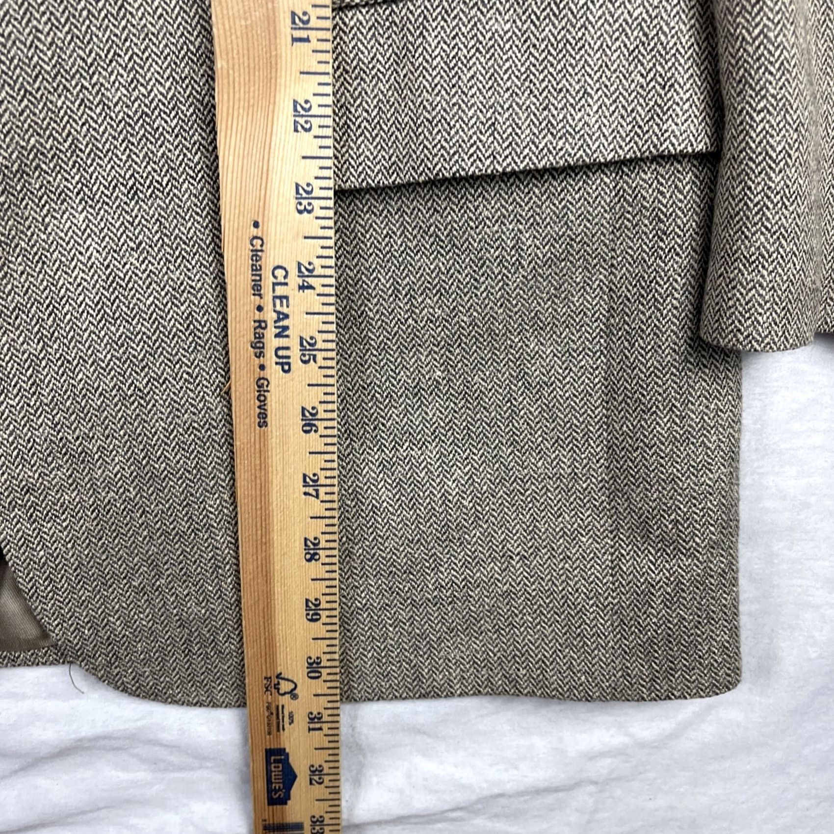 Brooks Brothers VINTAGE Brooks Brothers Jacket Mens 40 Brown Herringbone Sport Coat Blazer Wool Tweed USA Regular Sized Mens Size 40R - 6 Thumbnail