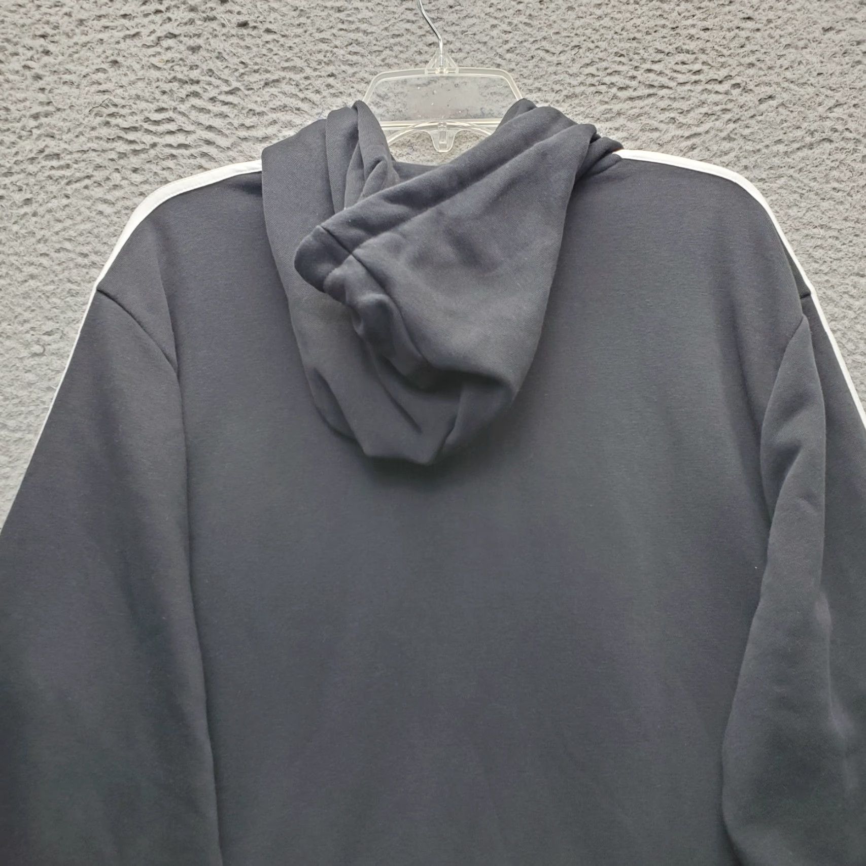 Adidas Adidas Essentials Hoodie Mens XL Black French Terry 3 Stripes Sleeves Pullover Size US XL / EU 56 / 4 - 7 Thumbnail