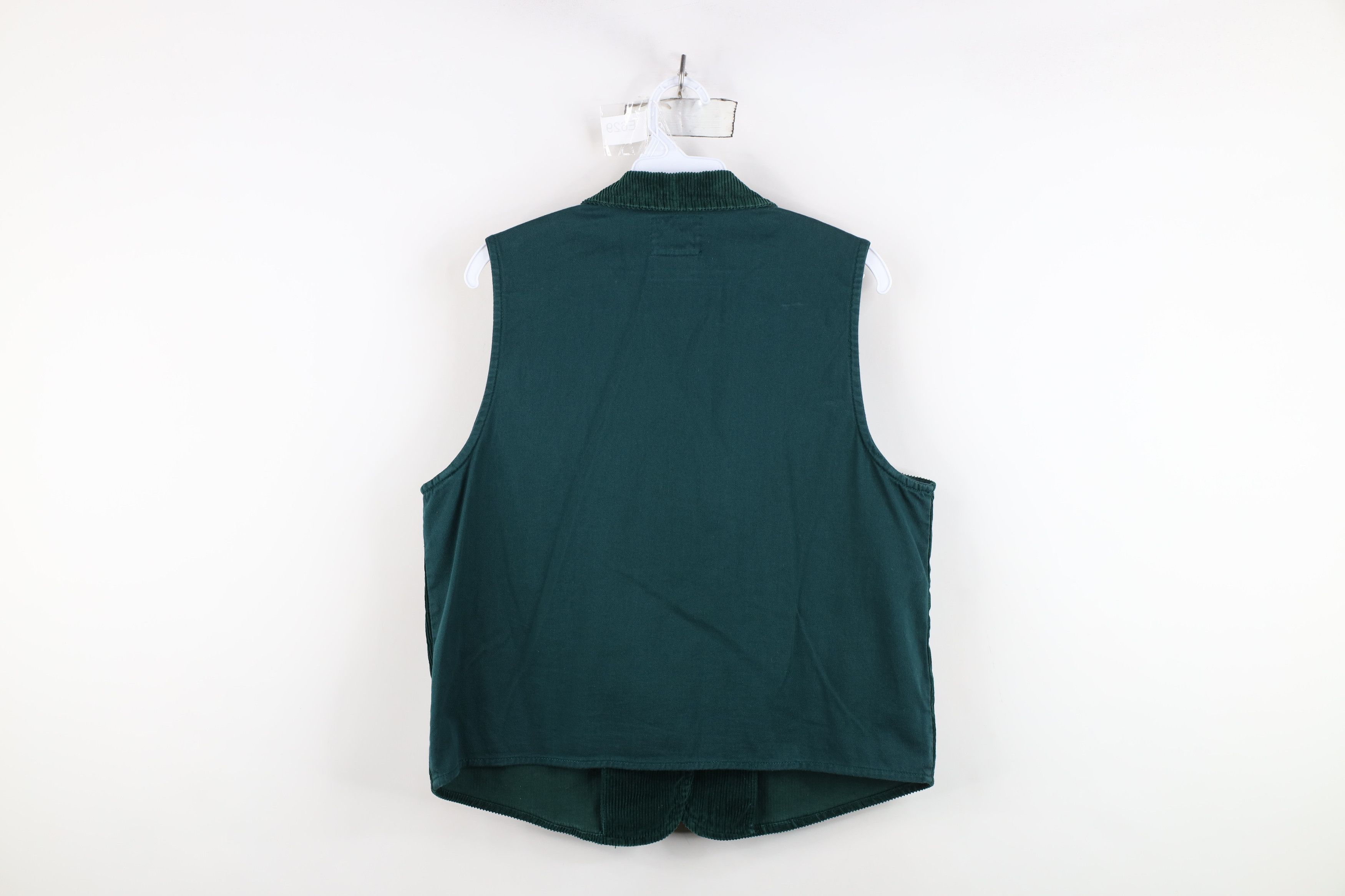 Vintage Vintage 90s Streetwear Corduroy Button Vest Jacket Green Size S / US 4 / IT 40 - 12 Thumbnail