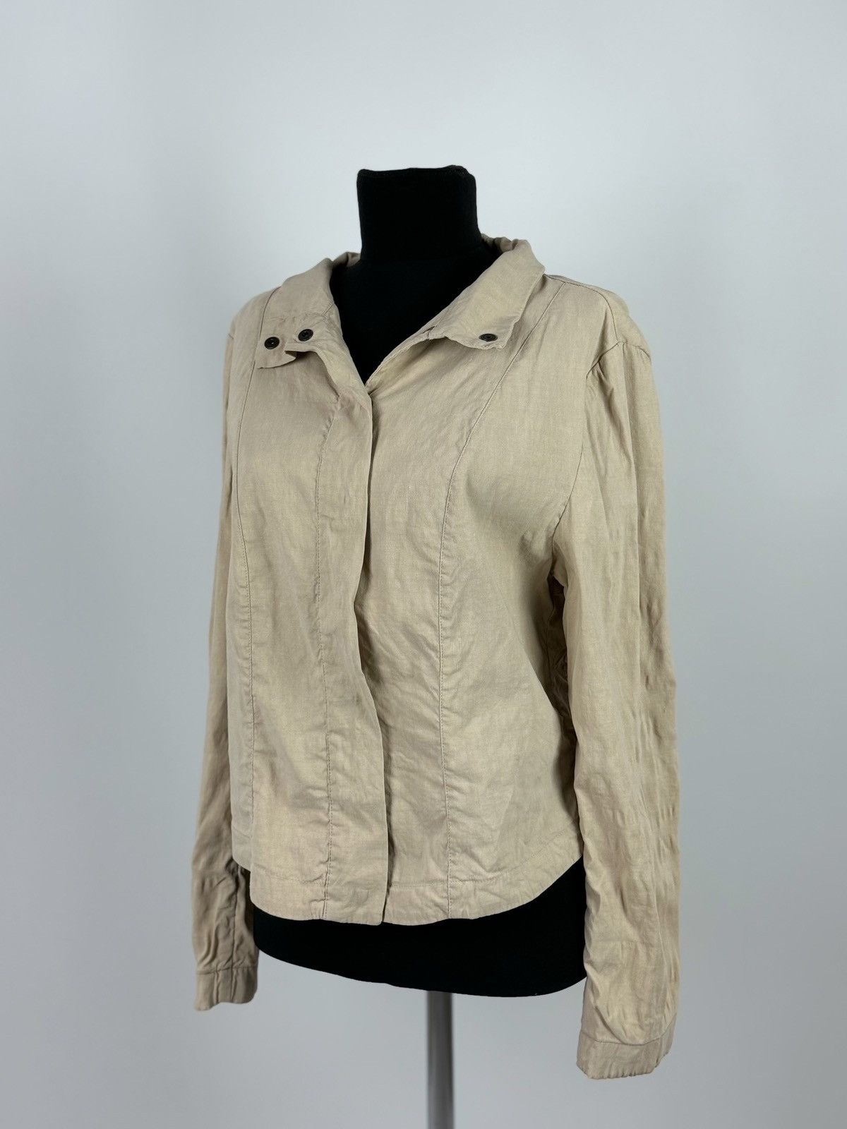 Sarah Pacini Sarah Pacini Linen Beige Light Jacket Size M / US 6-8 / IT 42-44 - 1 Thumbnail
