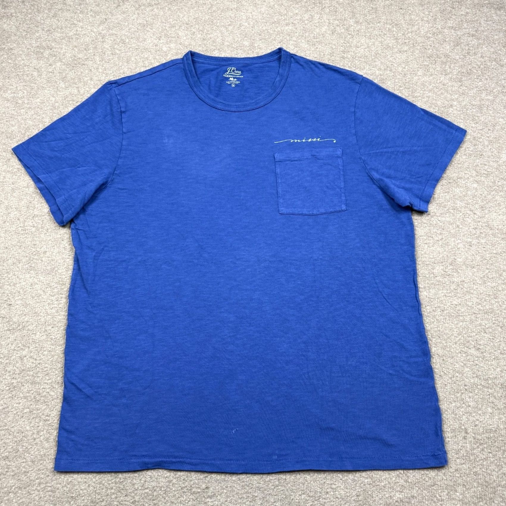 J.Crew J.CREW Pocket T Shirt Men XL Blue Knit Logo Shirt Short Sleeve Vintage? No Size US XL / EU 56 / 4 - 3 Thumbnail
