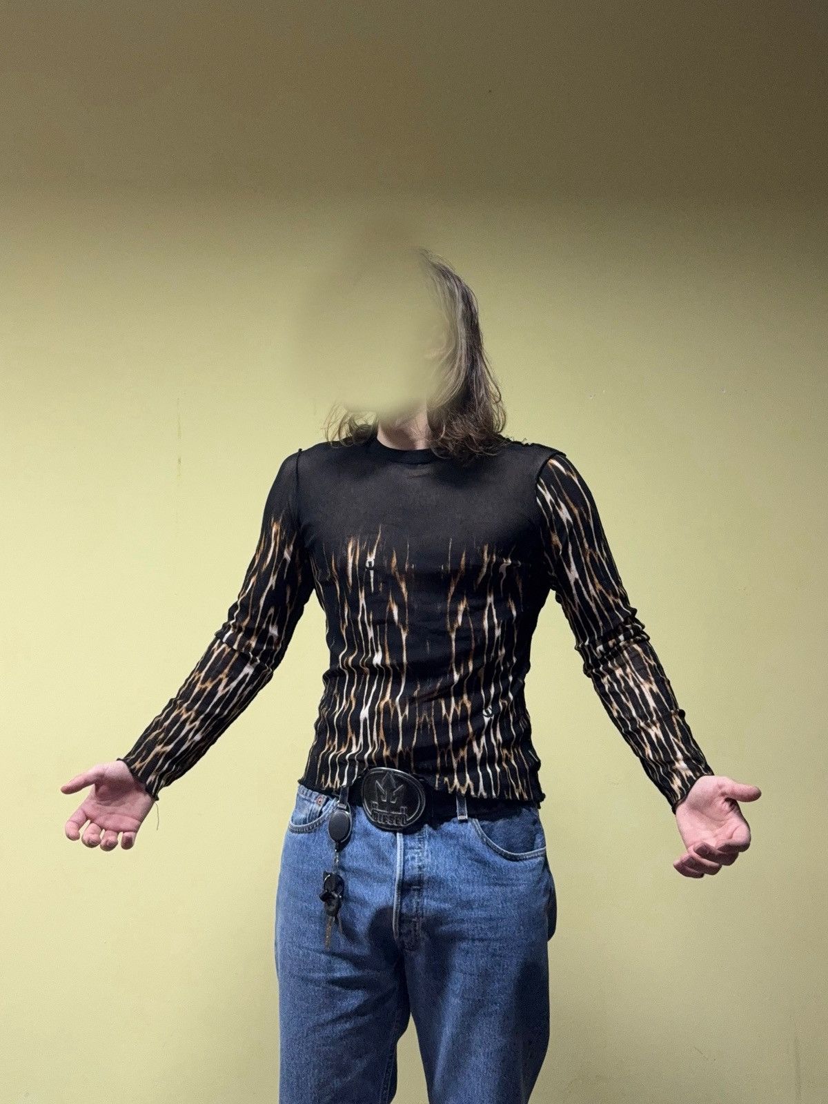 Just Cavalli Just Cavalli mesh leopard long sleeve fire gaultier style Size US M / EU 48-50 / 2 - 4 Thumbnail