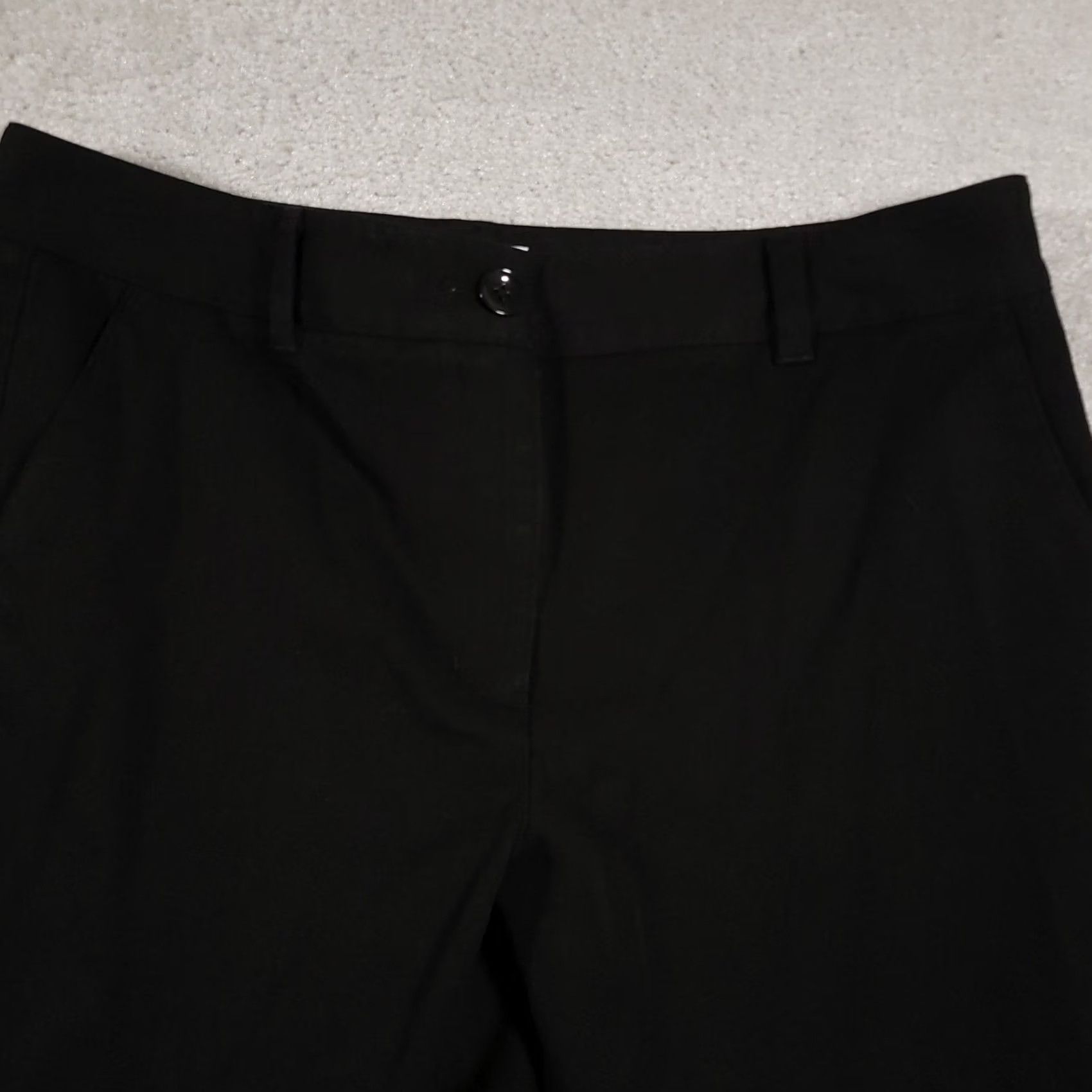 Talbots Talbots Womens 12 Black Cropped Stretch Pants Crop Capri Office Career Dress Size 34" / US 12 / IT 48 - 3 Thumbnail