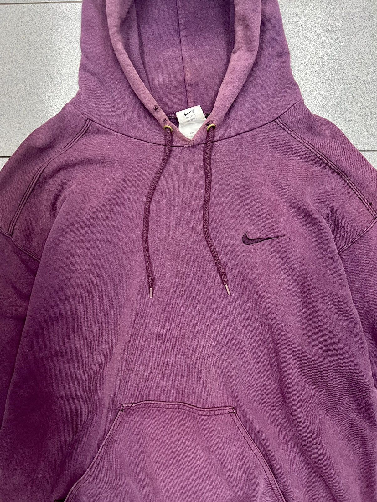 Nike × Vintage Vintage 90s Nike Small Swoosh Hoodie Size US L / EU 52-54 / 3 - 5 Thumbnail