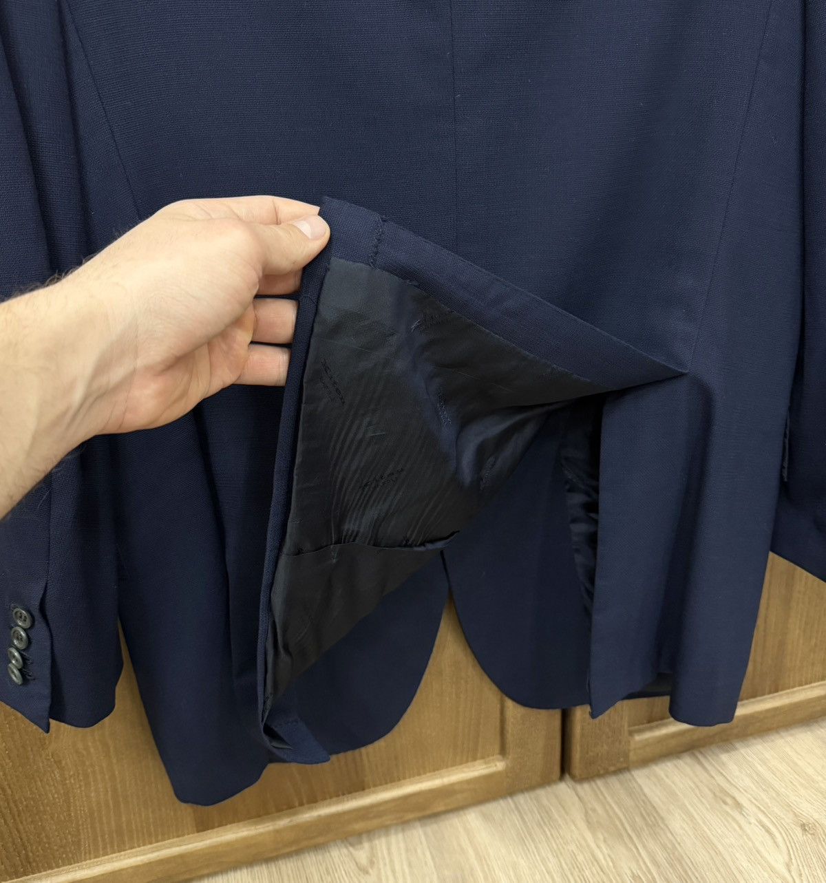 Kiton Kiton Napoli Navy Blue Wool Blazer Three Button Jacket Size 42R - 17 Thumbnail