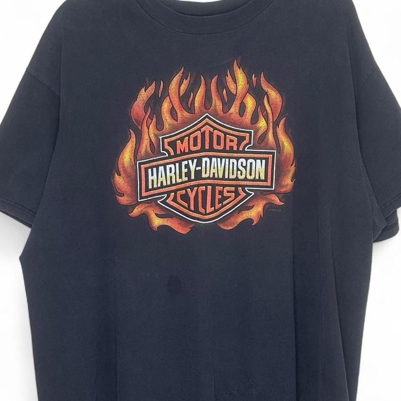 Harley Davidson 1998 Harley Davidson Fresno Faded Black Graphic Shirt Size US XL / EU 56 / 4 - 1 Thumbnail