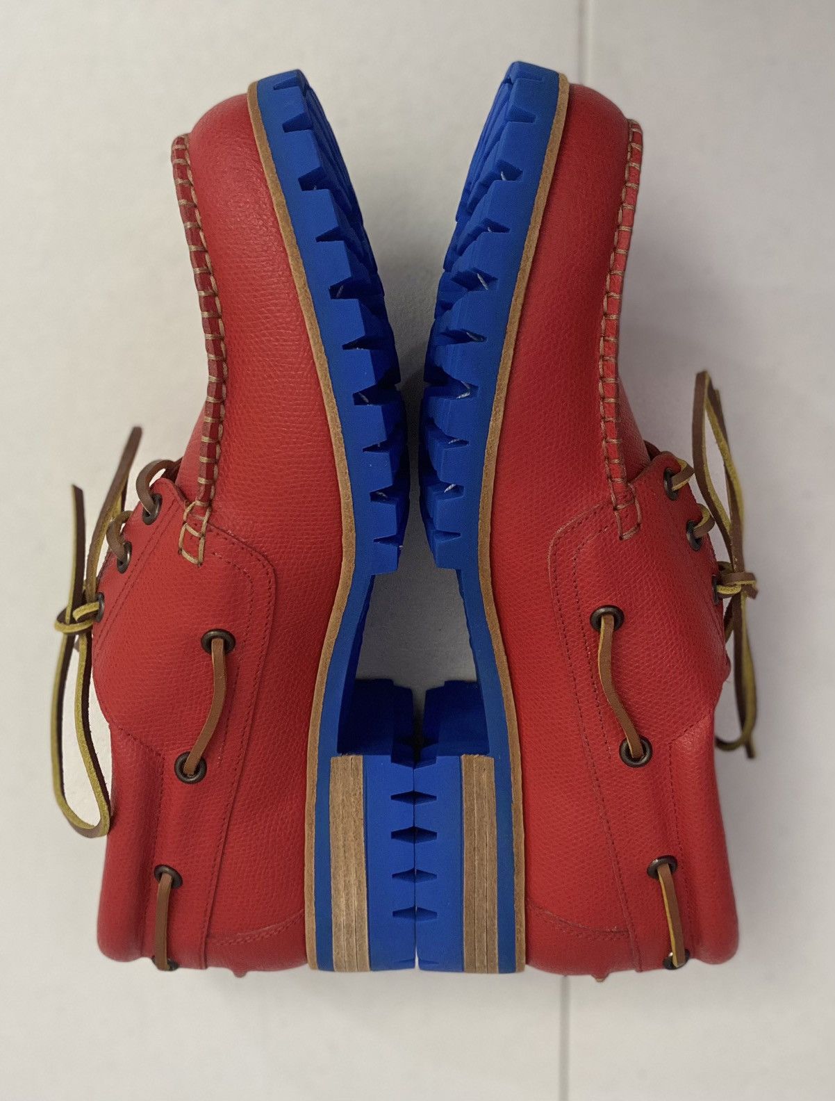 Dsquared2 Dsquared2 🇮🇹 Fire Leather Handmade Contrast Boat Shoes 7 NEW Size US 7 / EU 40 - 7 Thumbnail