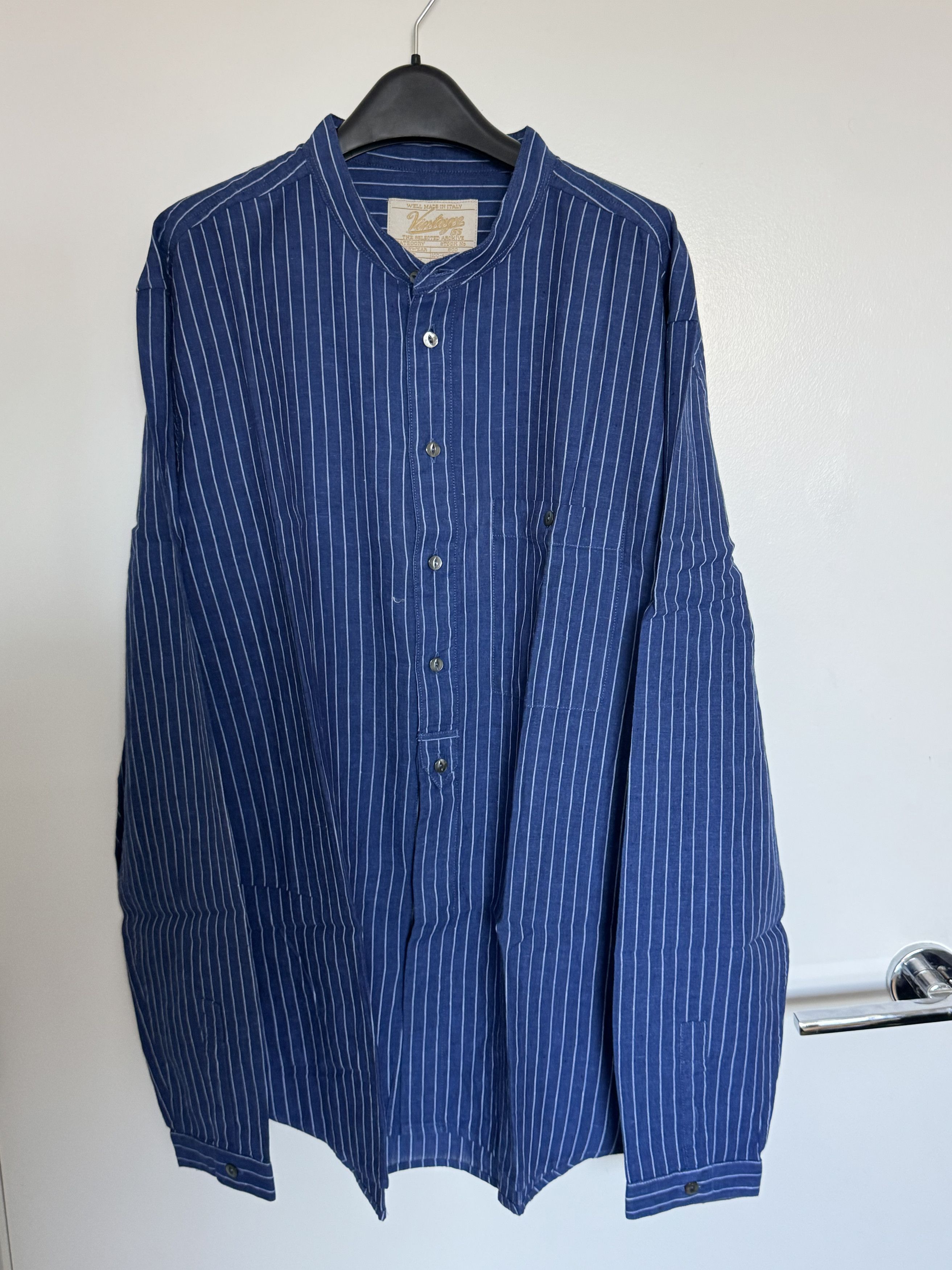 Other Mandarin Collar Striped Shirt Size US S / EU 44-46 / 1 - 1 Thumbnail