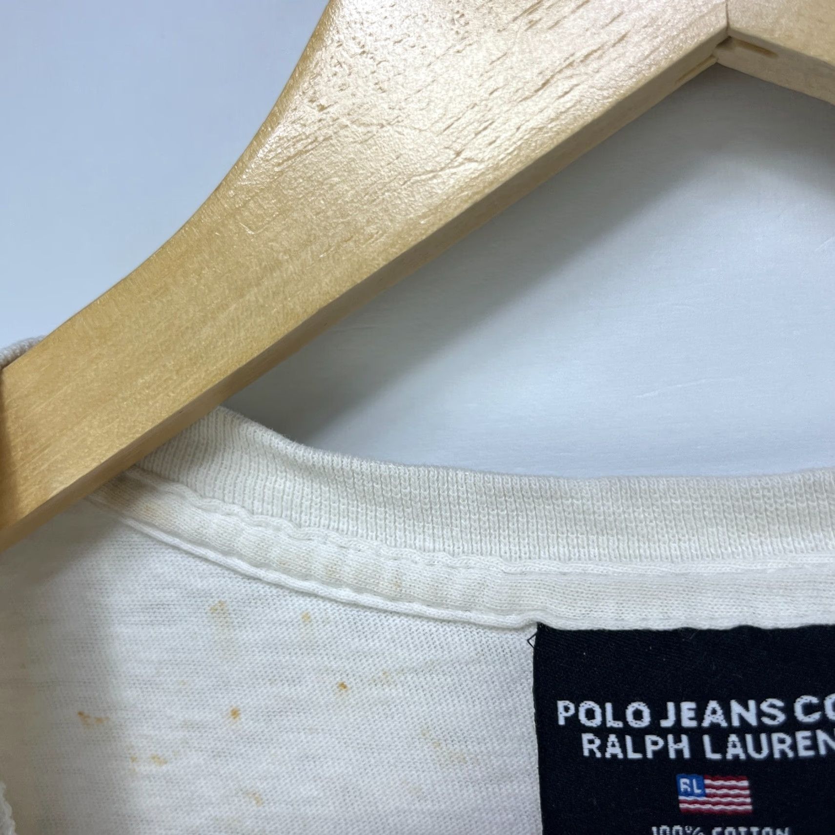 Ralph Lauren VINTAGE 90s Polo Ralph Lauren T-Shirt Mens M White 90s KAWS x Uniqlo Jeans? Size US M / EU 48-50 / 2 - 5 Thumbnail