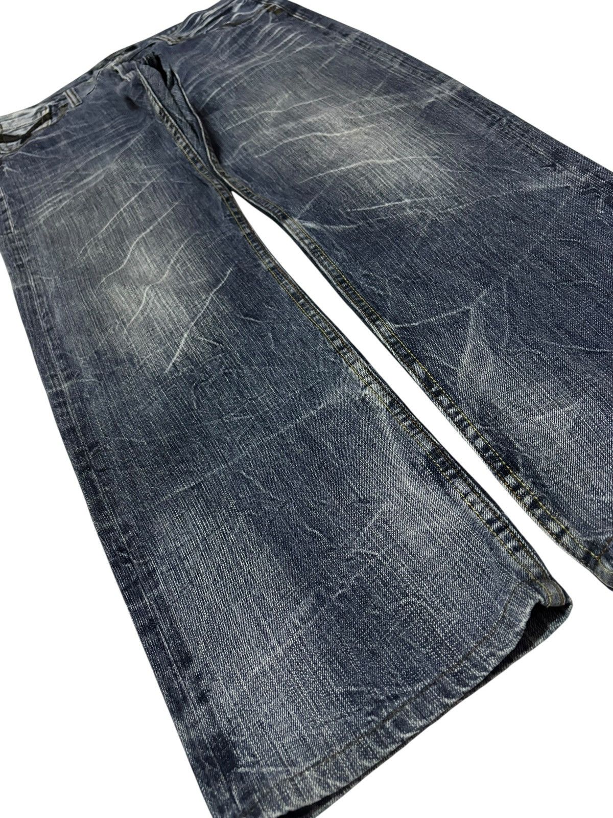 Japanese Brand Vtg Oririn Japan Whisker Faded Punk Jeans Size US 34 / EU 50 - 3 Thumbnail