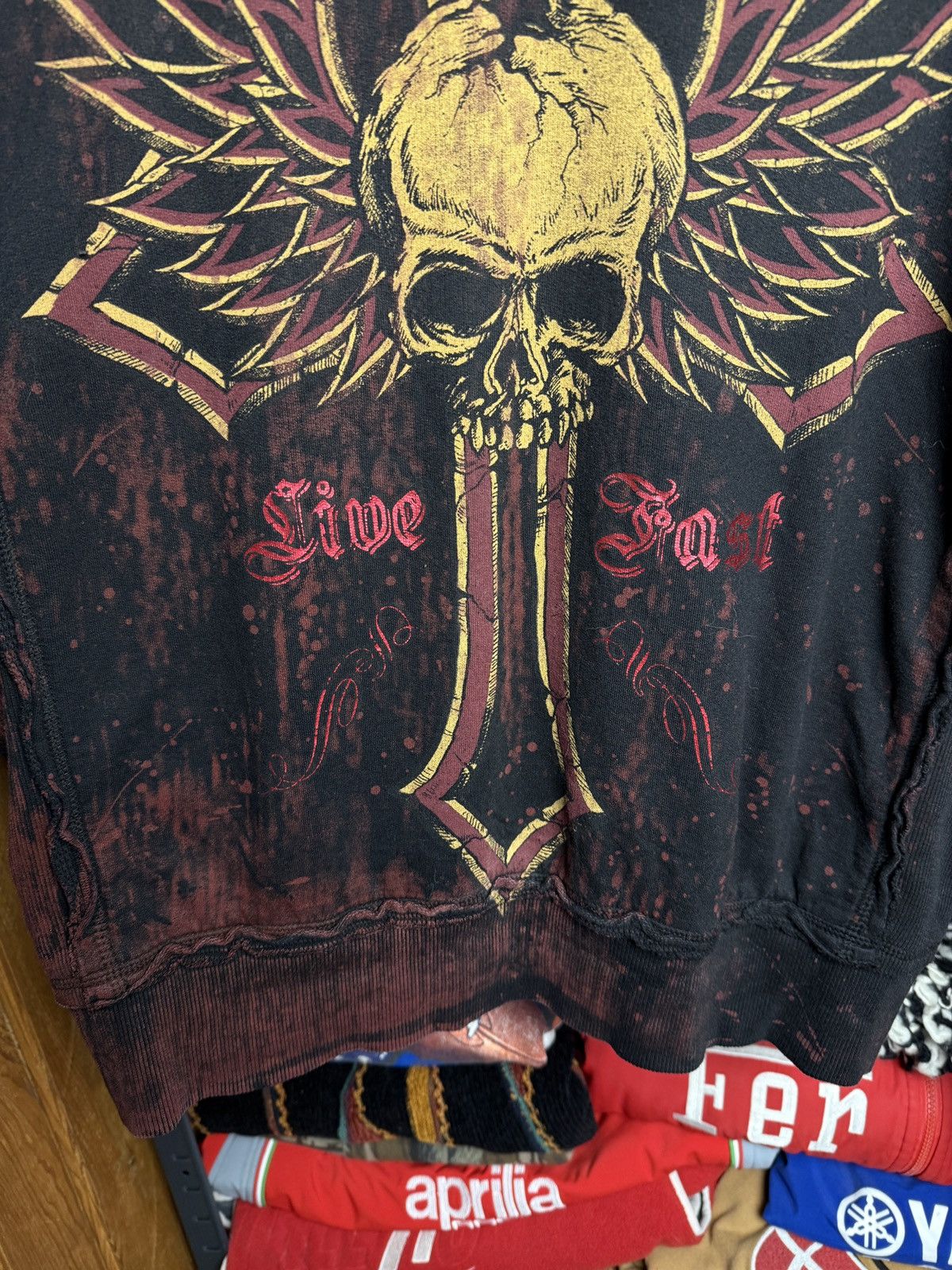Affliction Y2K Affliction Reversible Hooded 00s Zip Jacket Grunge Opium Size US M / EU 48-50 / 2 - 19 Thumbnail