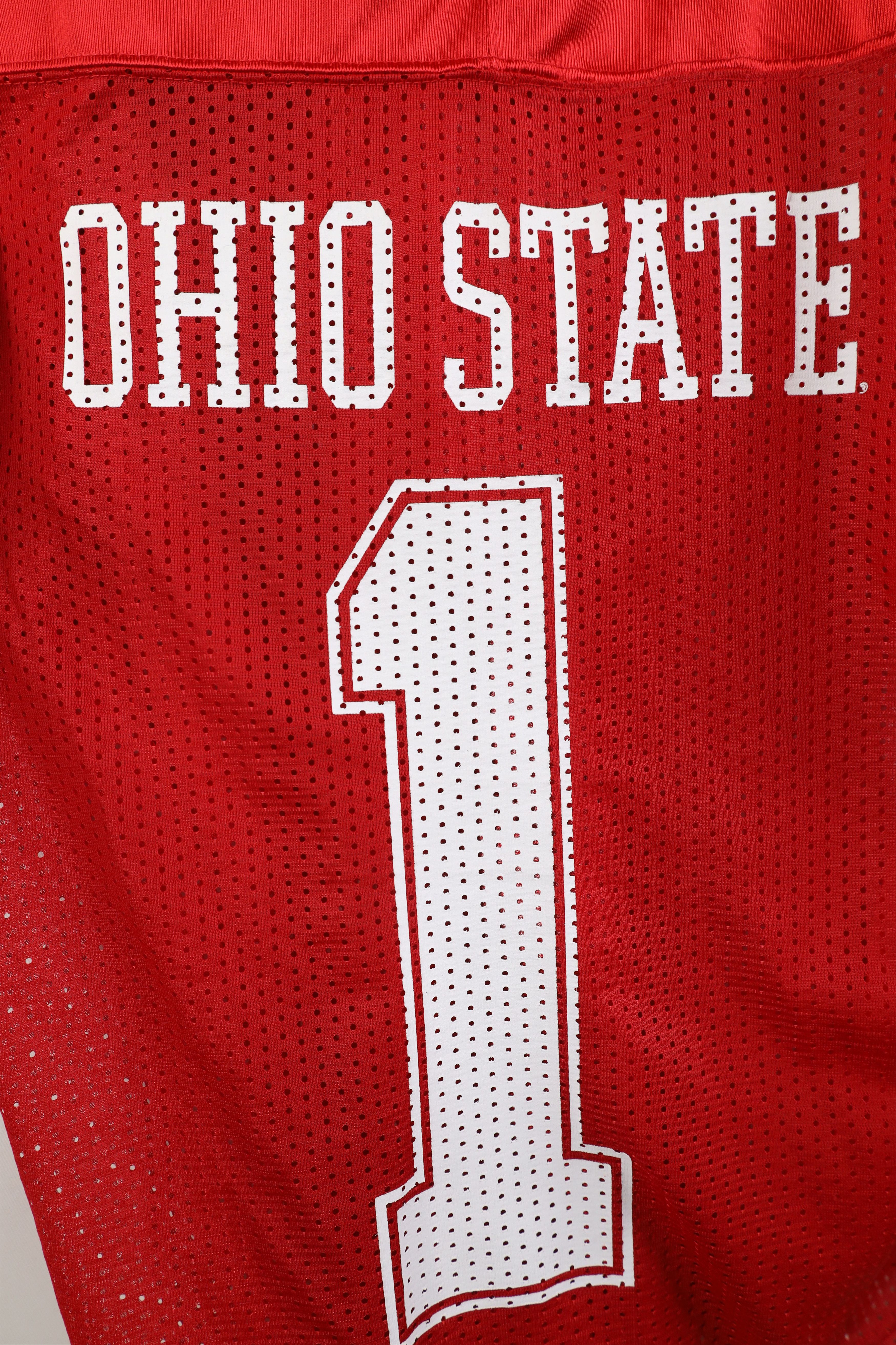 Vintage Vintage 90s Y2K Ohio State University Football Jersey Red #1 Size US L / EU 52-54 / 3 - 4 Thumbnail