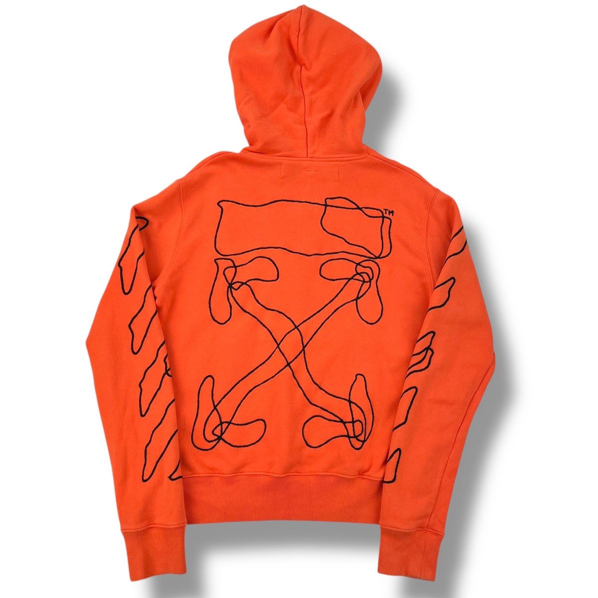 Off-White Off-White Abstract Arrows Orange Hoodie Size US S / EU 44-46 / 1 - 3 Thumbnail