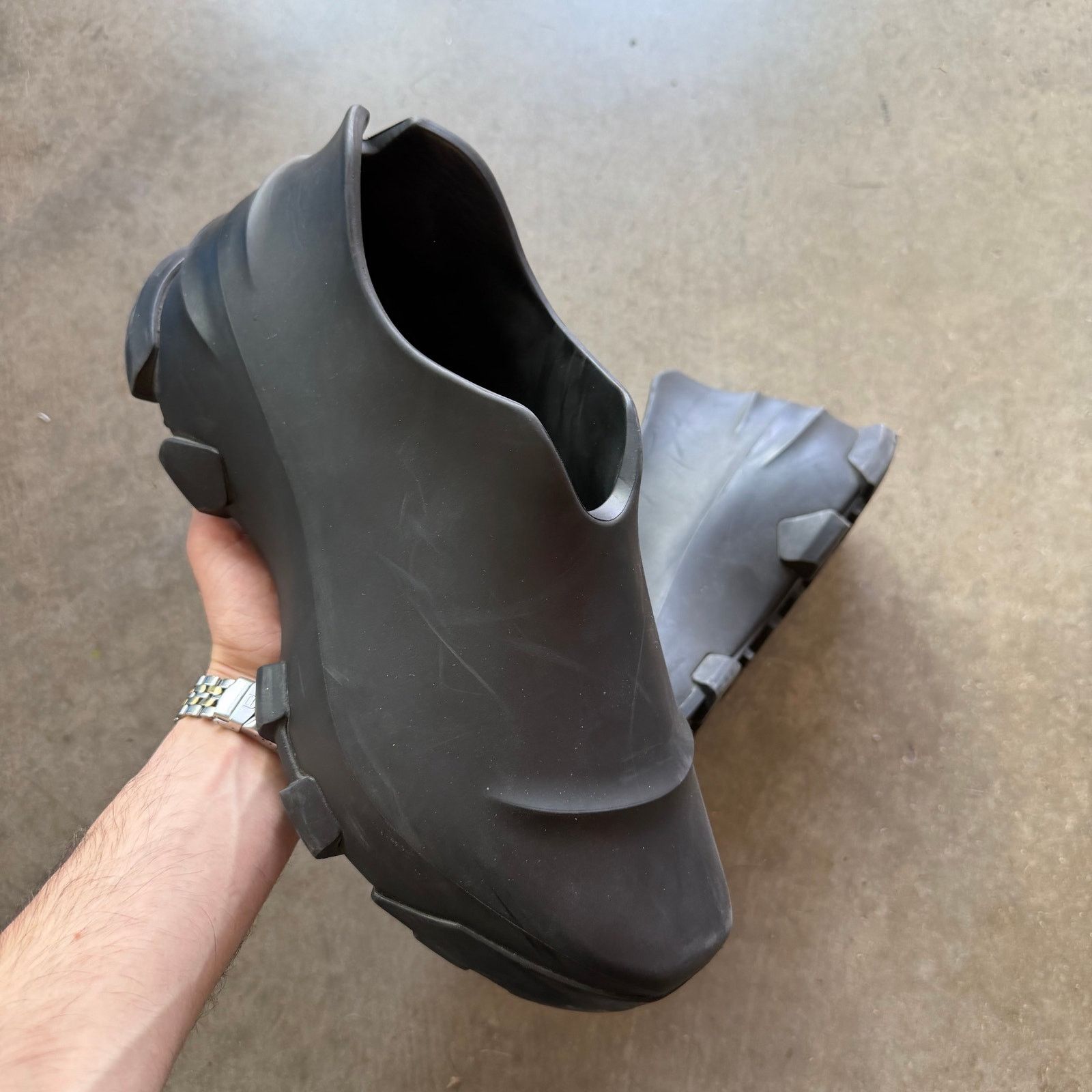 Givenchy Givenchy Monumental Mallow Low Top Black Rubber Size US 12 / EU 45 - 1 Thumbnail