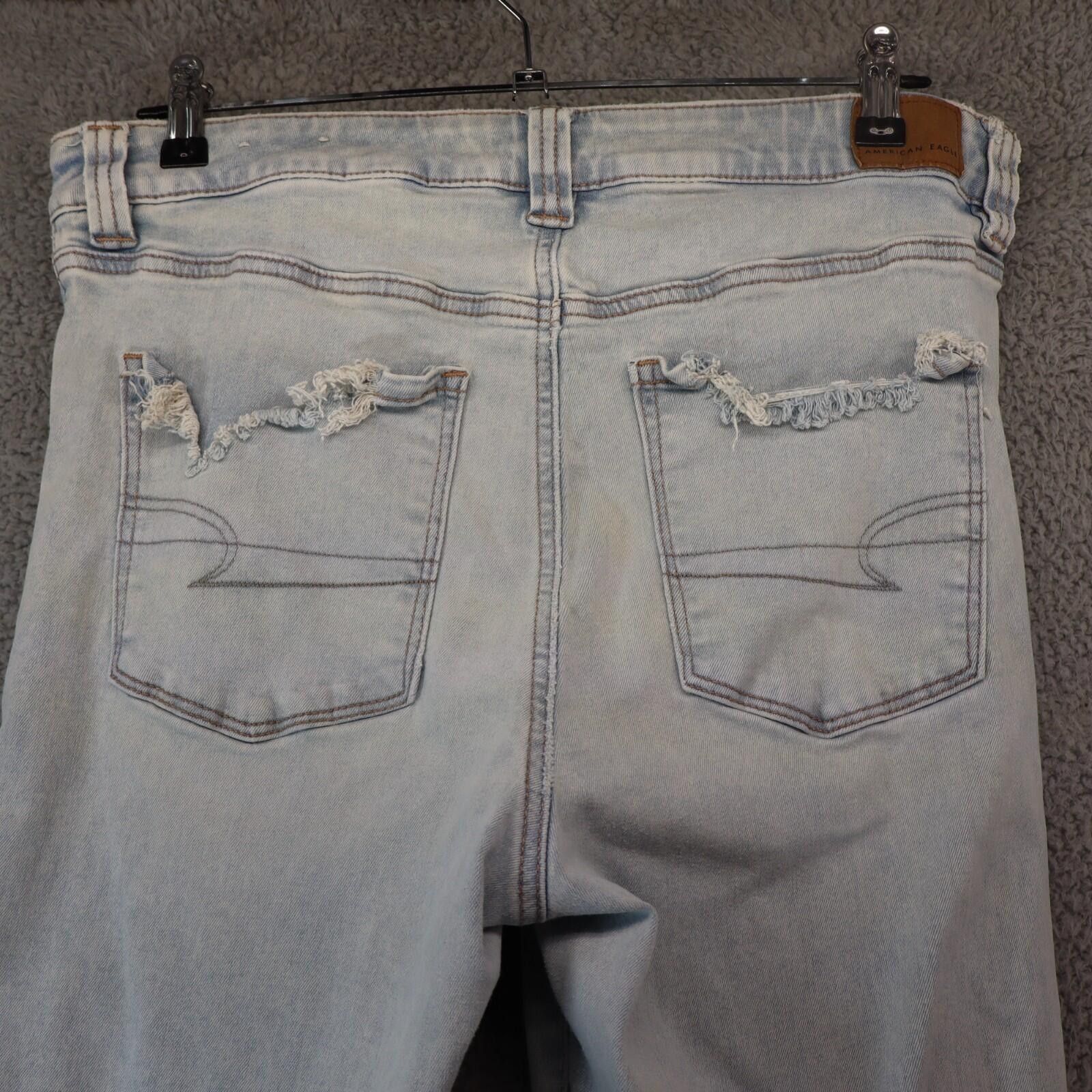 American Eagle Outfitters American Eagle sz 14 Next Level Stretch Jean Distress Button Size 36" / US 14 / IT 50 - 11 Thumbnail