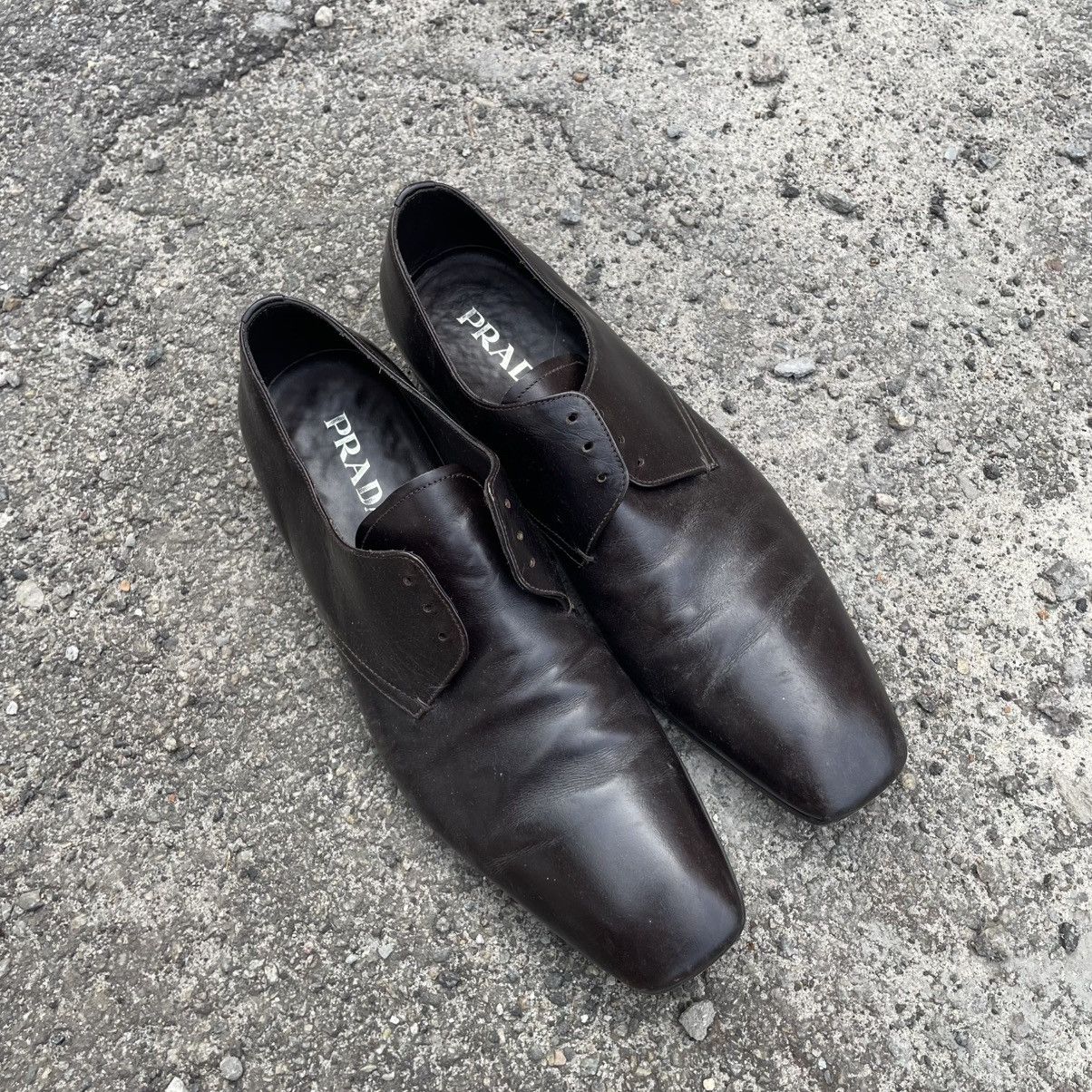 Prada 9.5 old luxury Prada Men Leather Ankle Boots Shoes oxford Size US 9.5 / EU 42-43 - 4 Thumbnail
