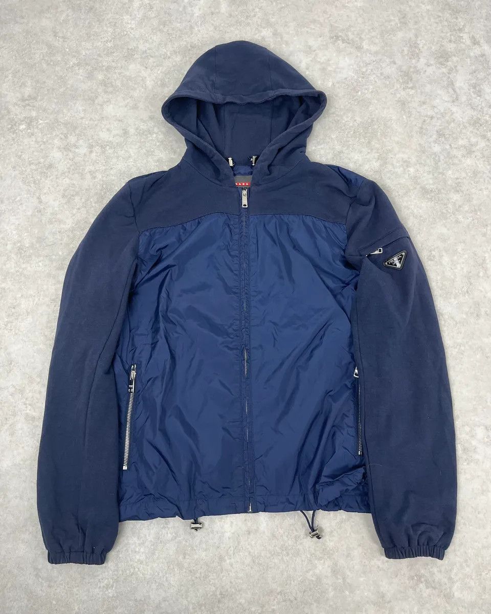 Prada Prada Navy & Blue Hooded Zip Jacket Size US S / EU 44-46 / 1 - 1 Thumbnail
