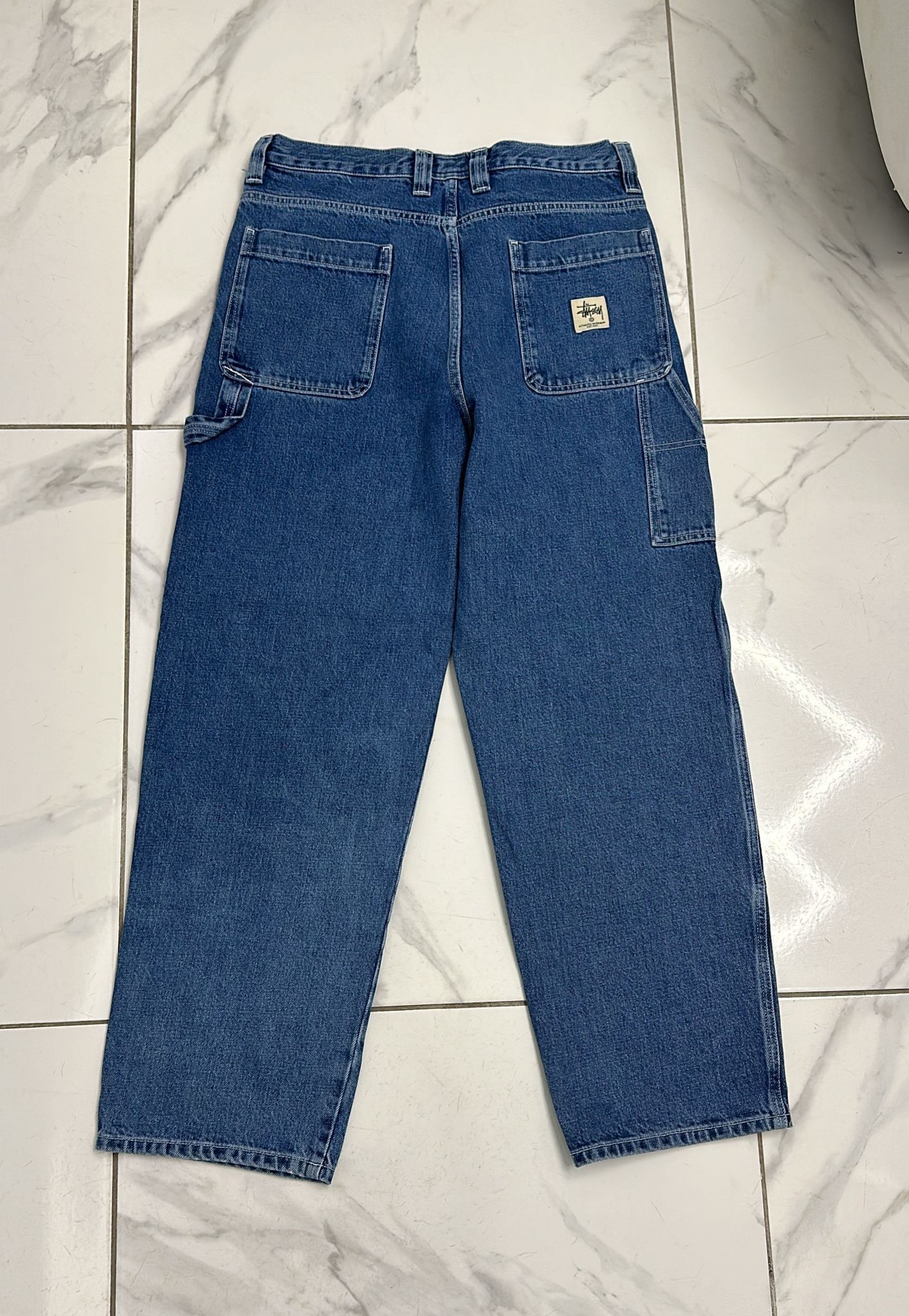 Stussy × Vintage Stüssy Double Knee Work Pant Blue Size 28 Size US 28 / EU 44 - 1 Thumbnail