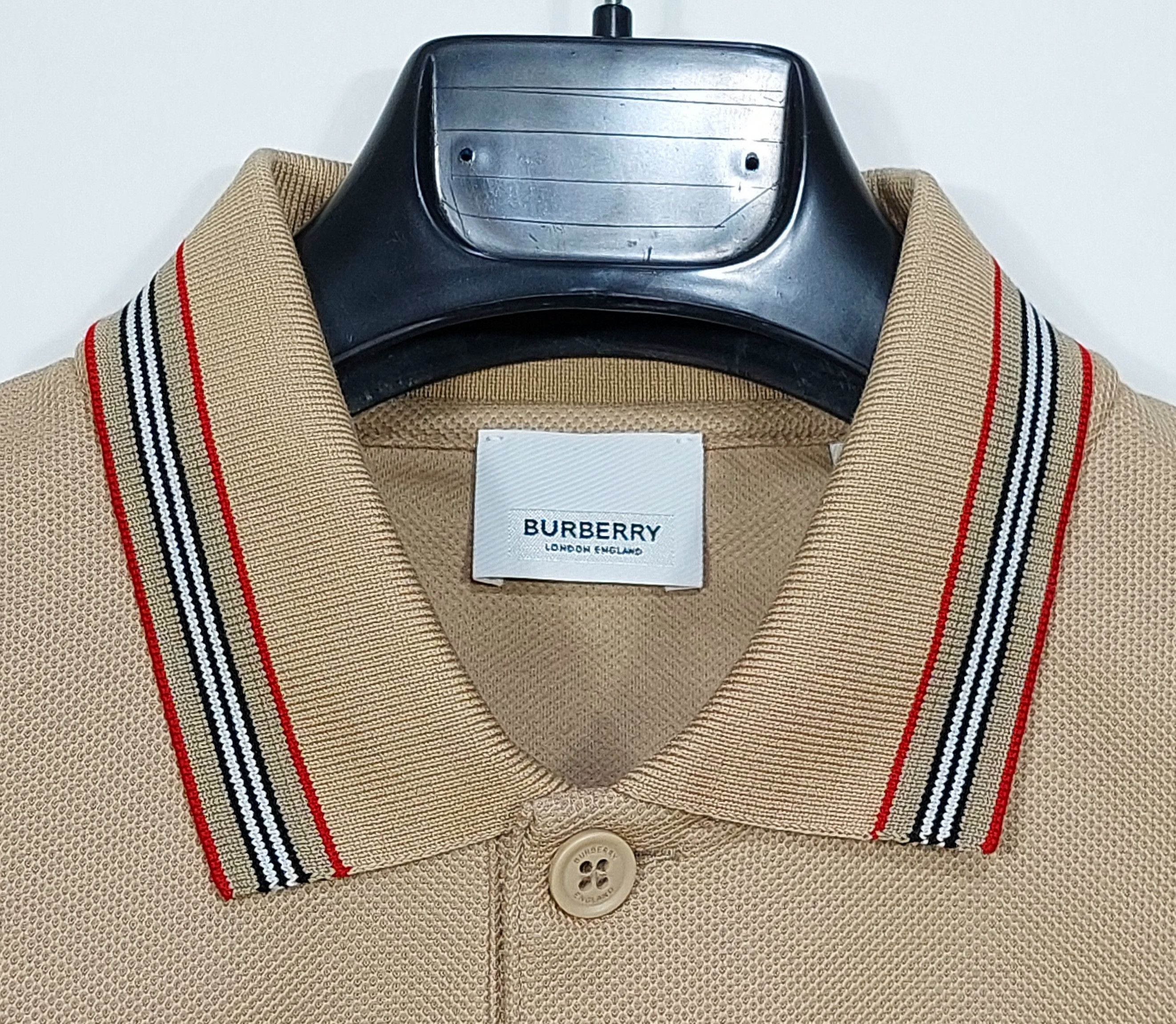 Burberry TB logo embroidered polo shirt - beige S Size US S / EU 44-46 / 1 - 2 Thumbnail