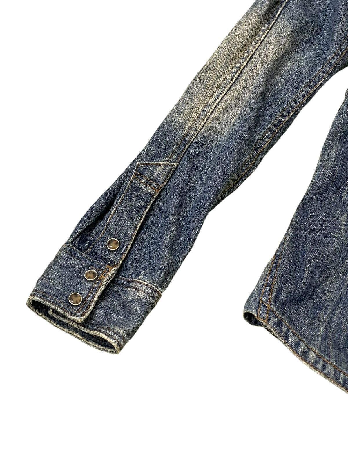 Japanese Brand Western Denim Shirt Nicole Club Japan Faded Slim 5🟩9 Size US S / EU 44-46 / 1 - 9 Thumbnail