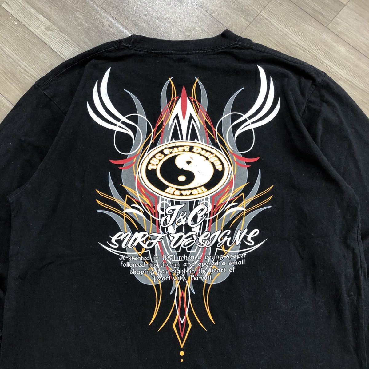Beauty Beast × If Six Was Nine × Le Grande Bleu (L.G.B.) 2000s T&C Surf Designs Poem Tribal Iconic Logo Long Sleeve Size US L / EU 52-54 / 3 - 2 Thumbnail