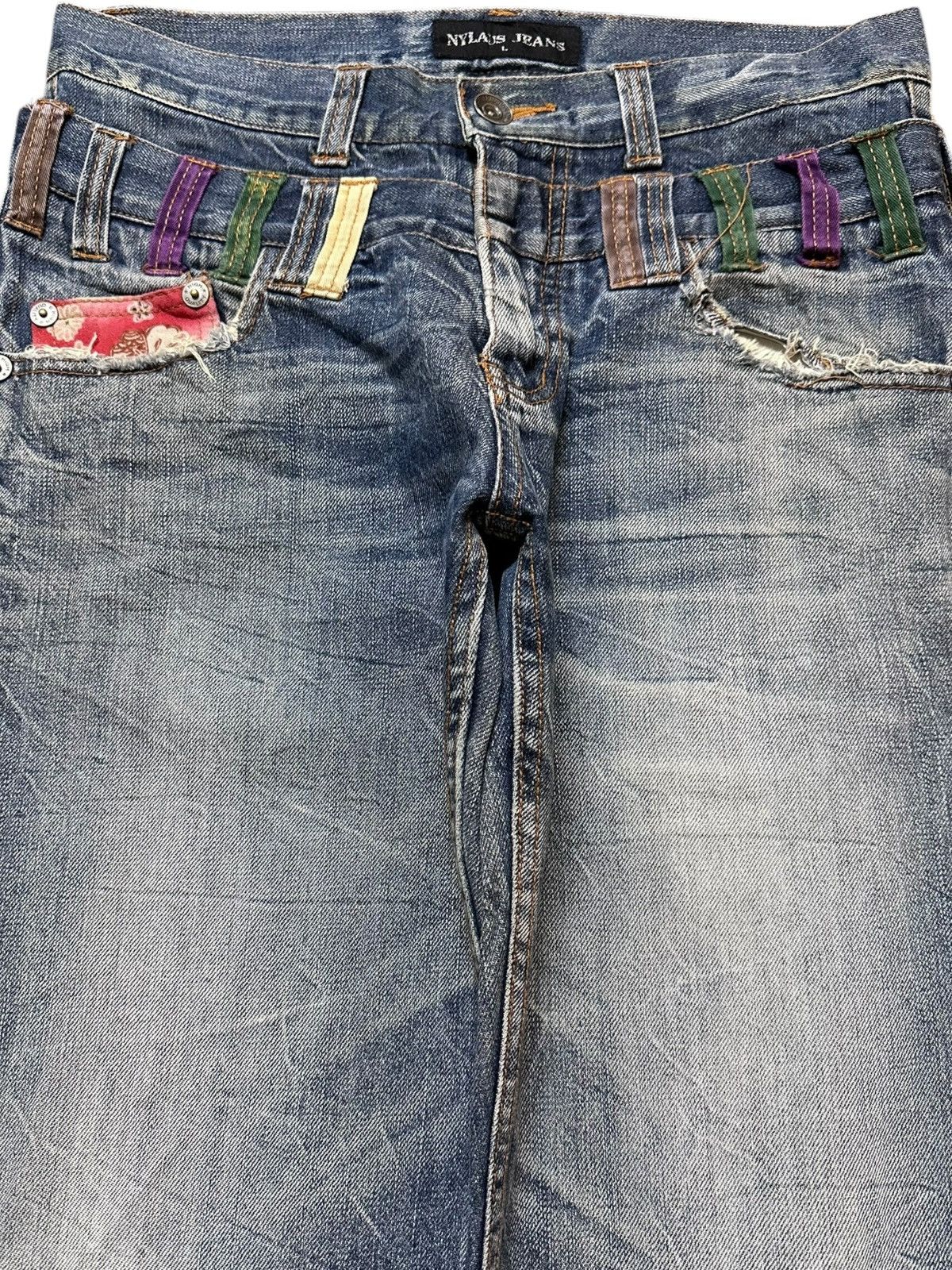 Hysteric Glamour Vintage Nylaus Clothing Double Waist Grunge Honeycomb Denim Size US 32 / EU 48 - 2 Thumbnail