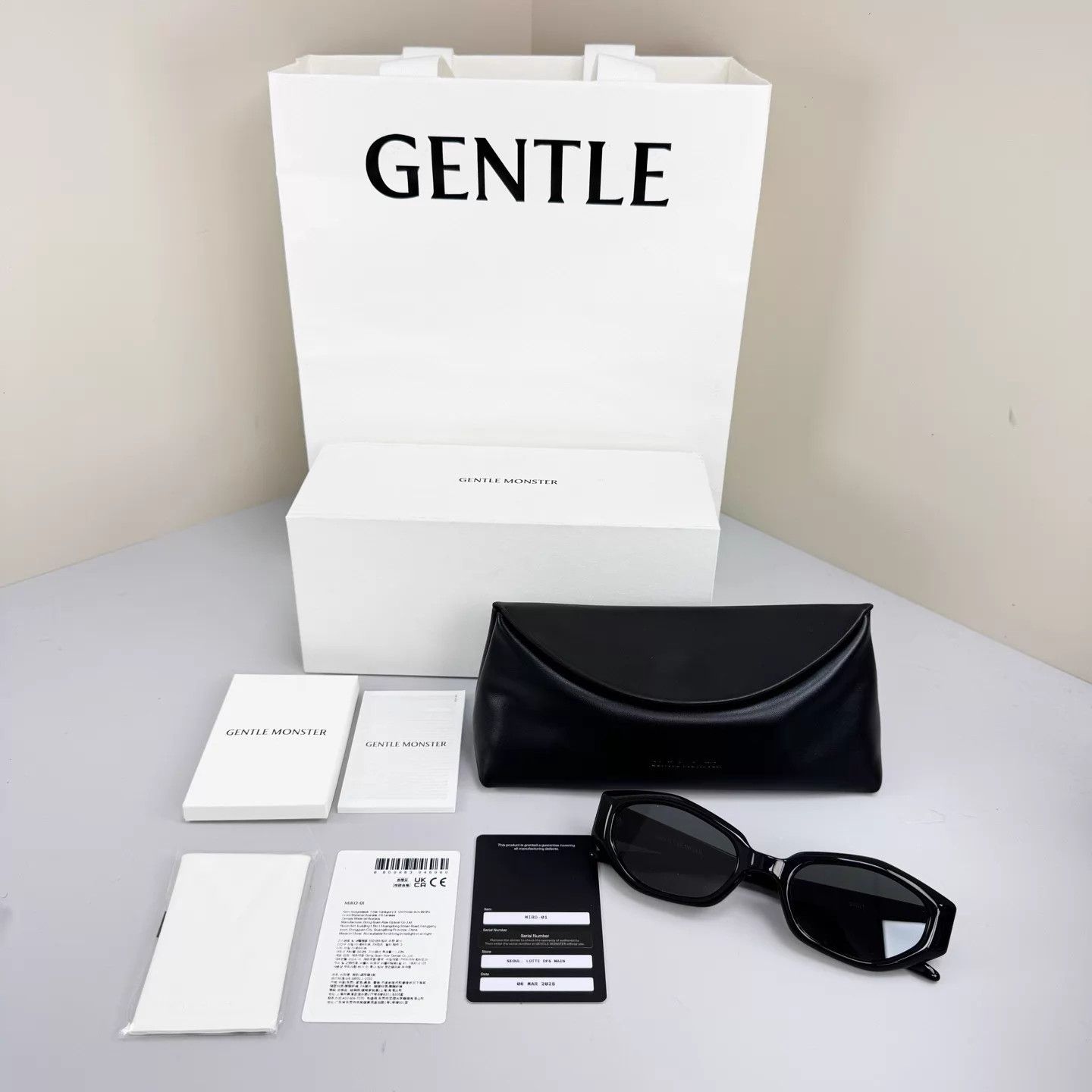 Gentle Monster Gentle Monster Miro Black Gold Sunglasses - New