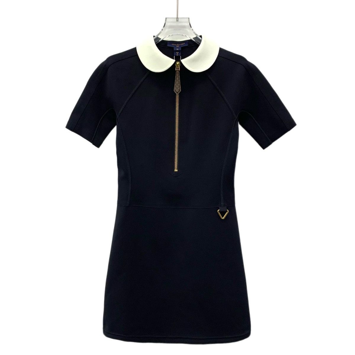 Louis Vuitton Louis Vuitton 24 Black Babydoll Neck Semi-Zip-Up Dress Size XS / US 0-2 / IT 36-38 - 1 Thumbnail