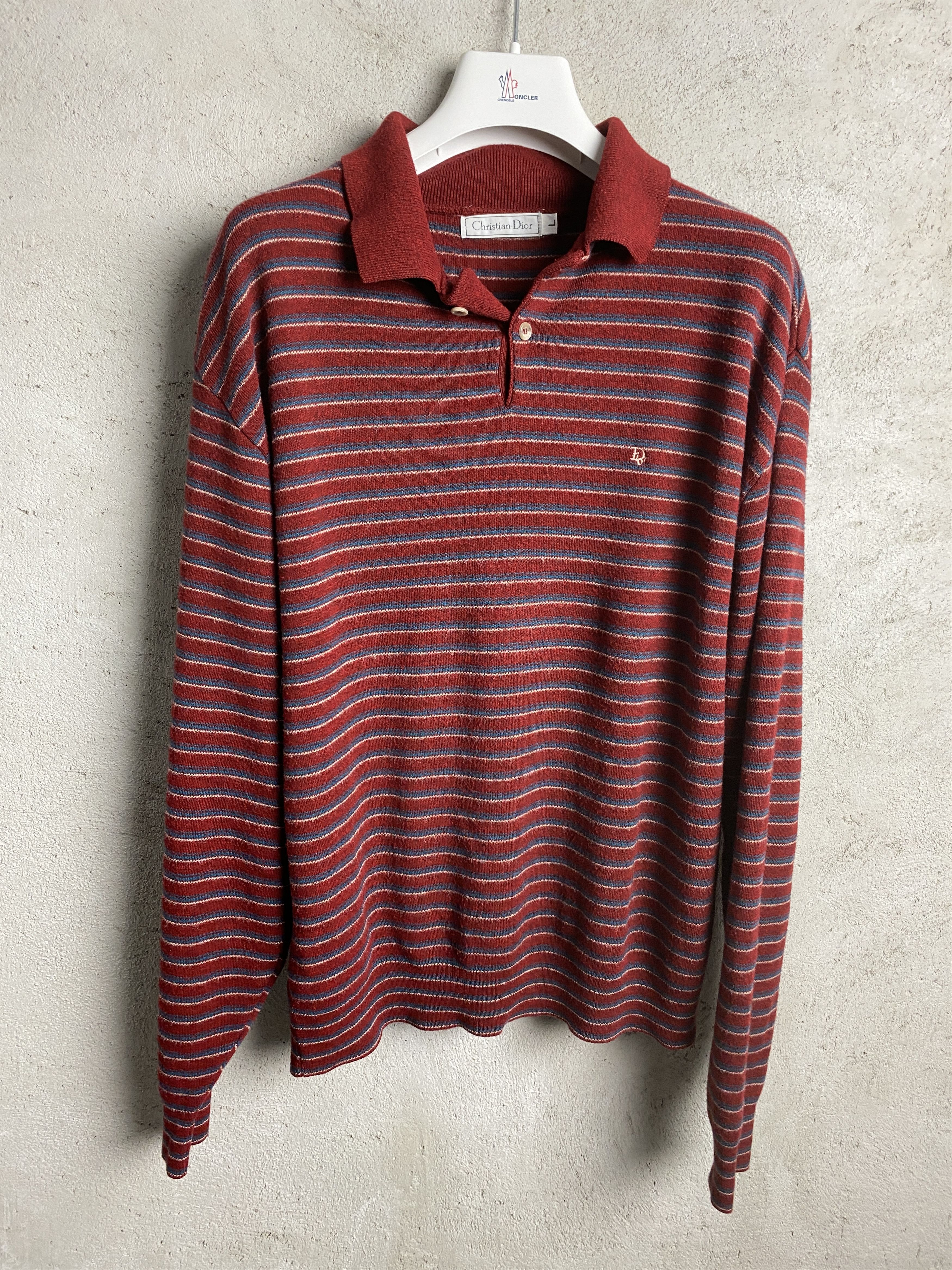 Christian Dior vintage striped sweater knitwear 90s