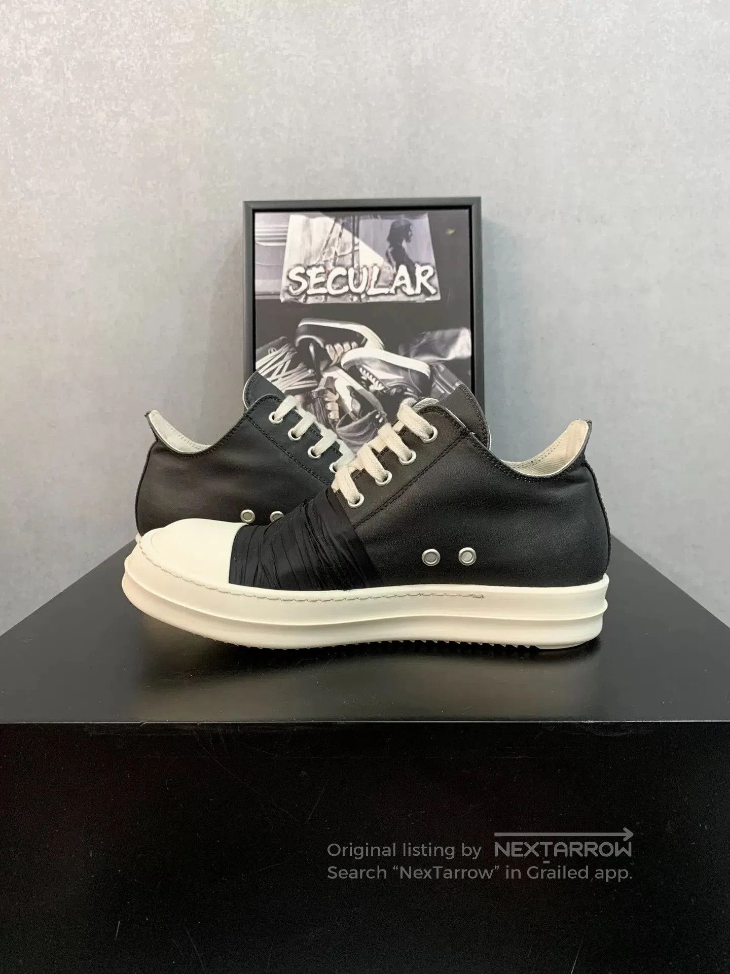 Rick Owens Rick Owens Black Silk Low. Size US 6.5 / IT 36.5 - 6 Thumbnail
