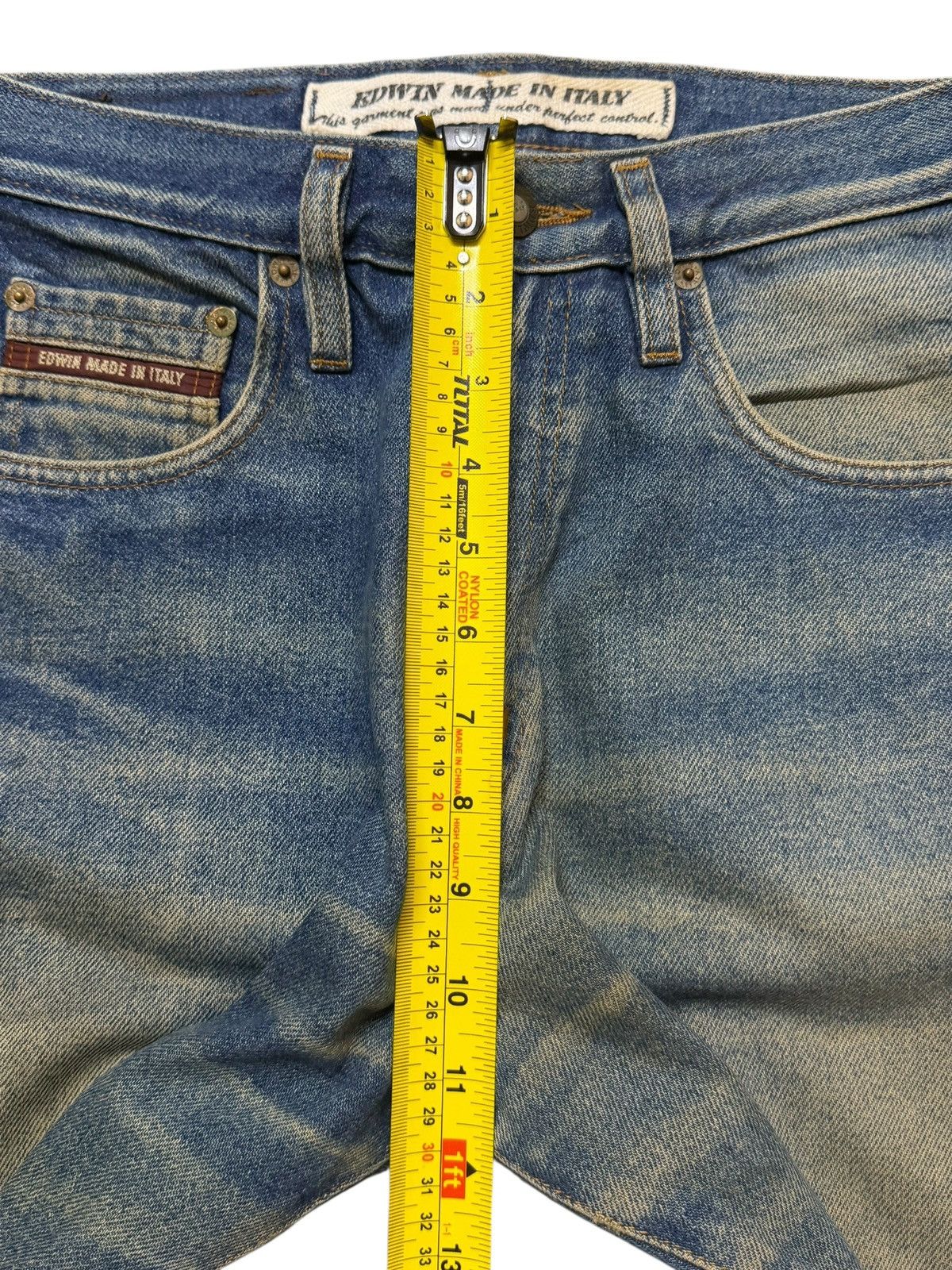 Edwin Vintage 90s Edwin Made In Italy Mud Wash Faded Whisker Style Size US 28 / EU 44 - 14 Thumbnail