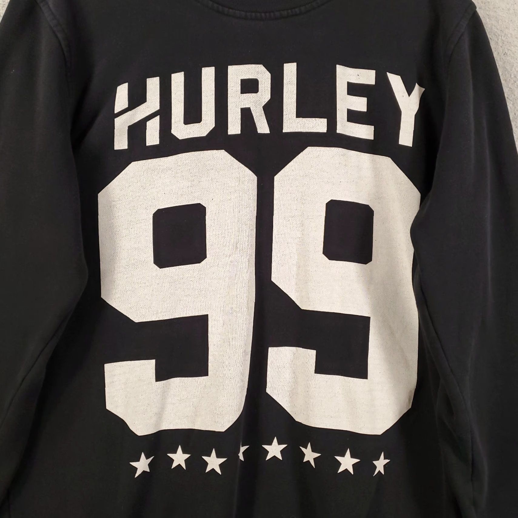 Hurley VINTAGE Hurley Sweatshirt Mens M Offside 99 Black Fleece Crew Neck Graphic Print 90s Outdoor Mens Size US M / EU 48-50 / 2 - 2 Thumbnail