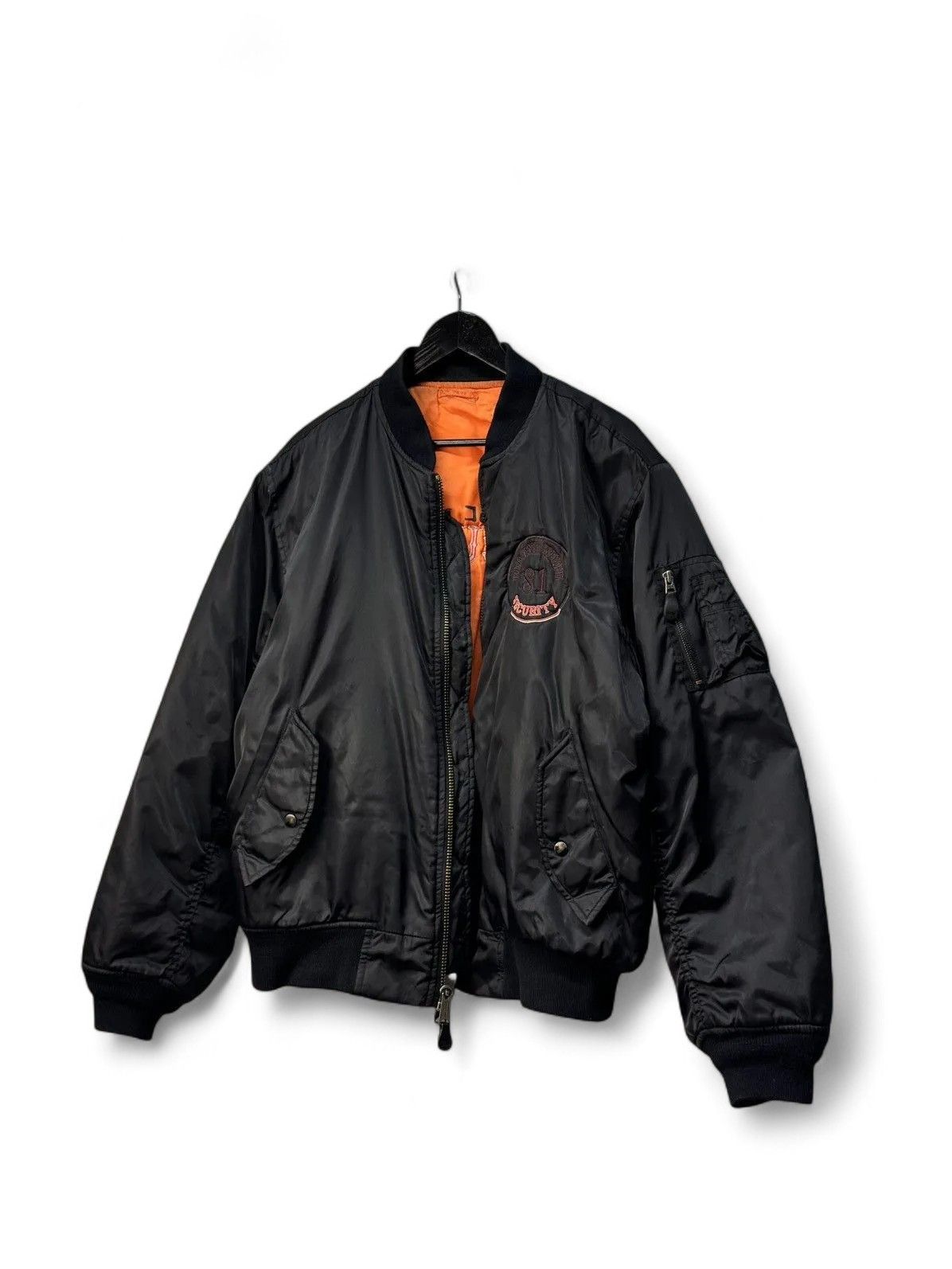 If Six Was Nine Vintage Okamoto Security Industries MA-1 Bomber Jacket Faded Size US L / EU 52-54 / 3 - 2 Thumbnail