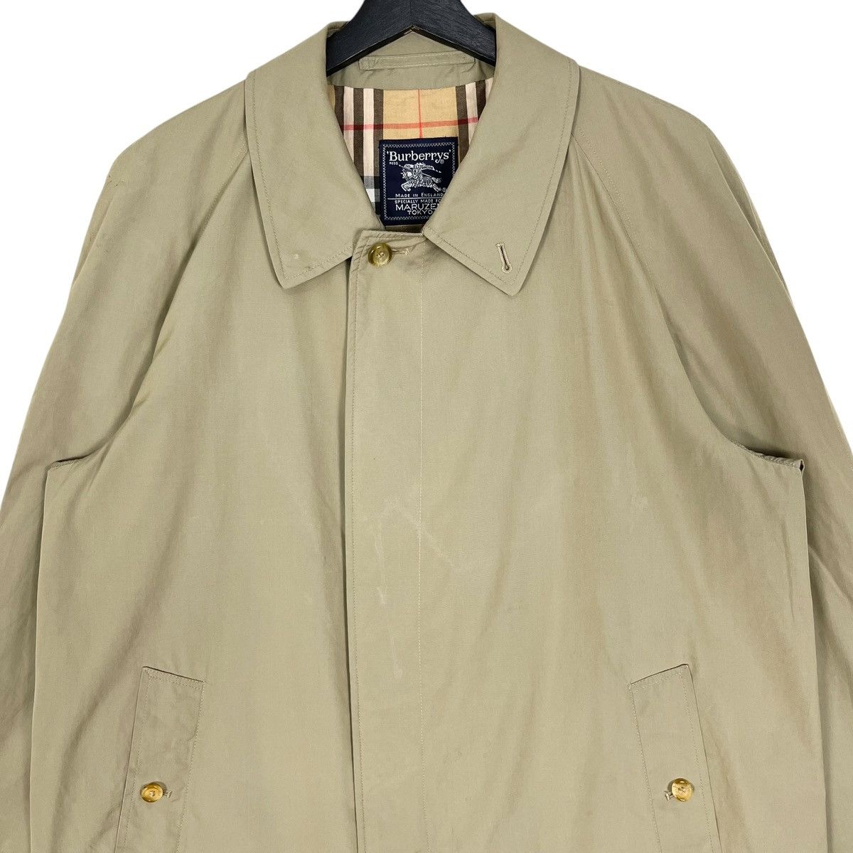Burberry × Vintage Vintage Burberrys Single Layer Nova Check Women Trench Coat Size L / US 10 / IT 46 - 3 Thumbnail
