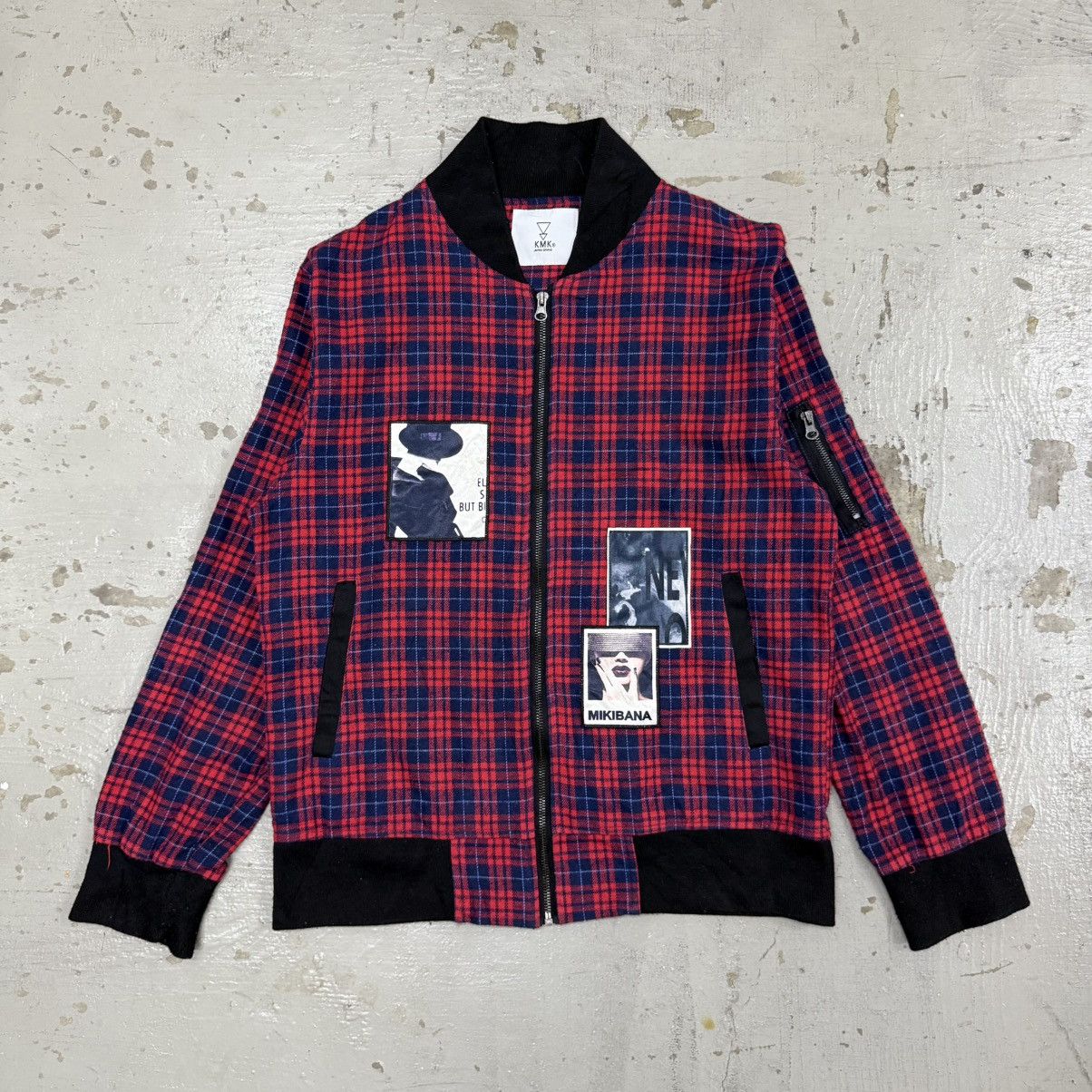 Japanese Brand Raf Simons Riot Riot Riot Style KMK Plaid Bomber Jacket Size US L / EU 52-54 / 3 - 1 Thumbnail