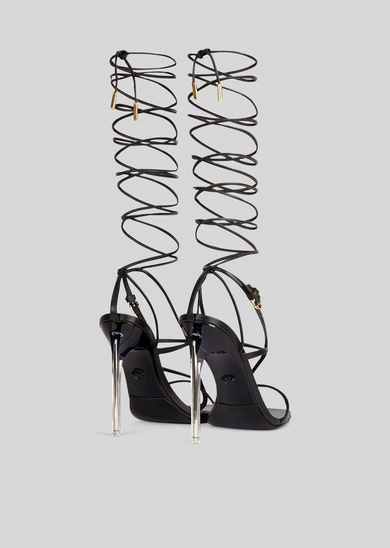 Versace o1y0226 Leather Sandals in Black Size US 10 / IT 40 - 3 Thumbnail