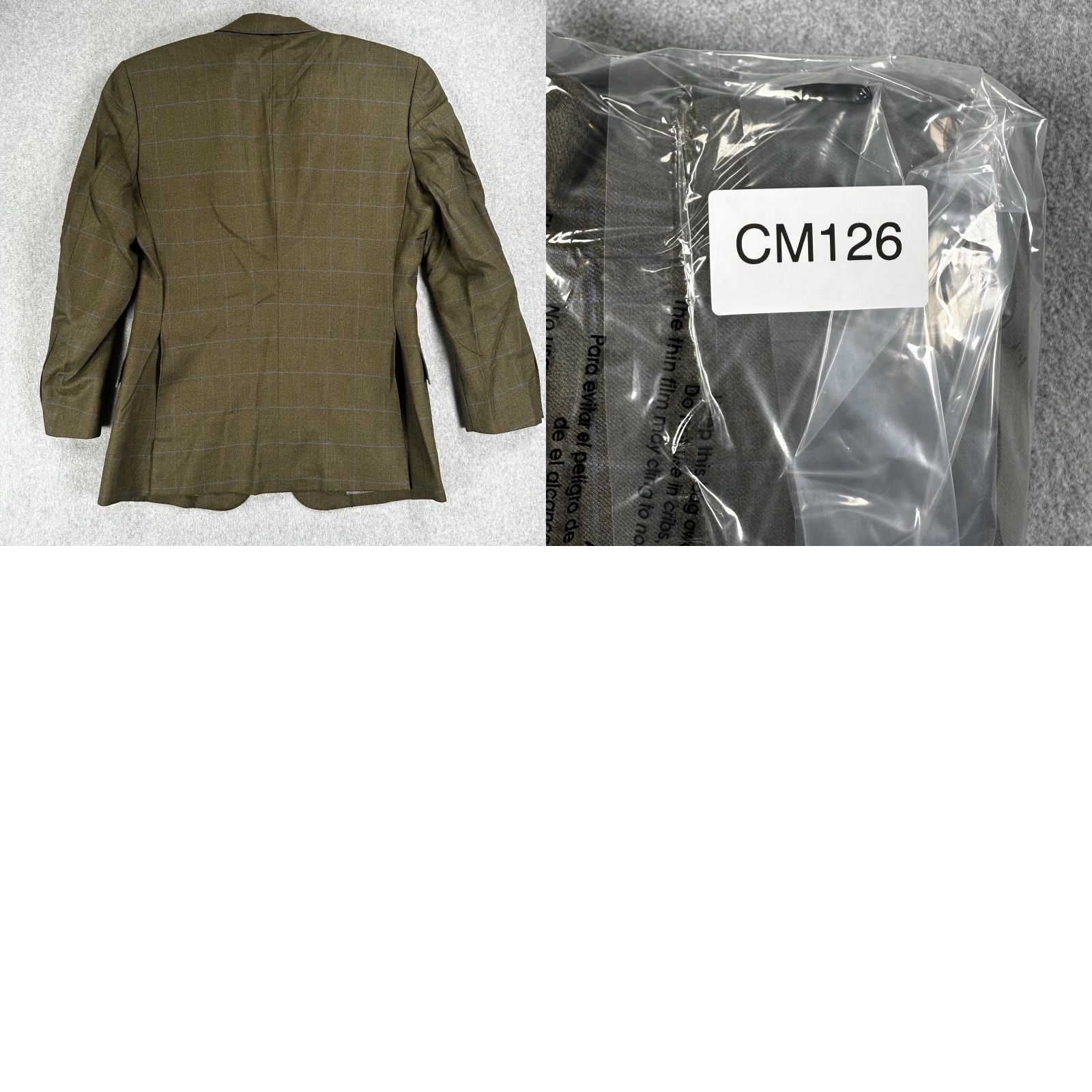 Vintage Cad & The Dandy Sport Coat Mens 40 Green Plaid Tweed Notch Lapel One-Button Front Jacket Coat Regular Tailored Size US XXS / EU 40 - 8 Thumbnail